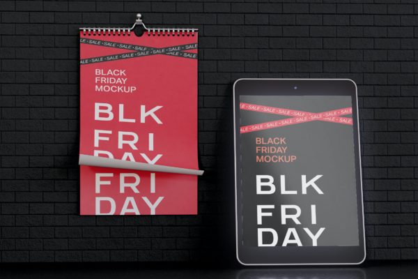 优惠促销海报设计展示样机模板合集 Black Friday Mockup Bundle