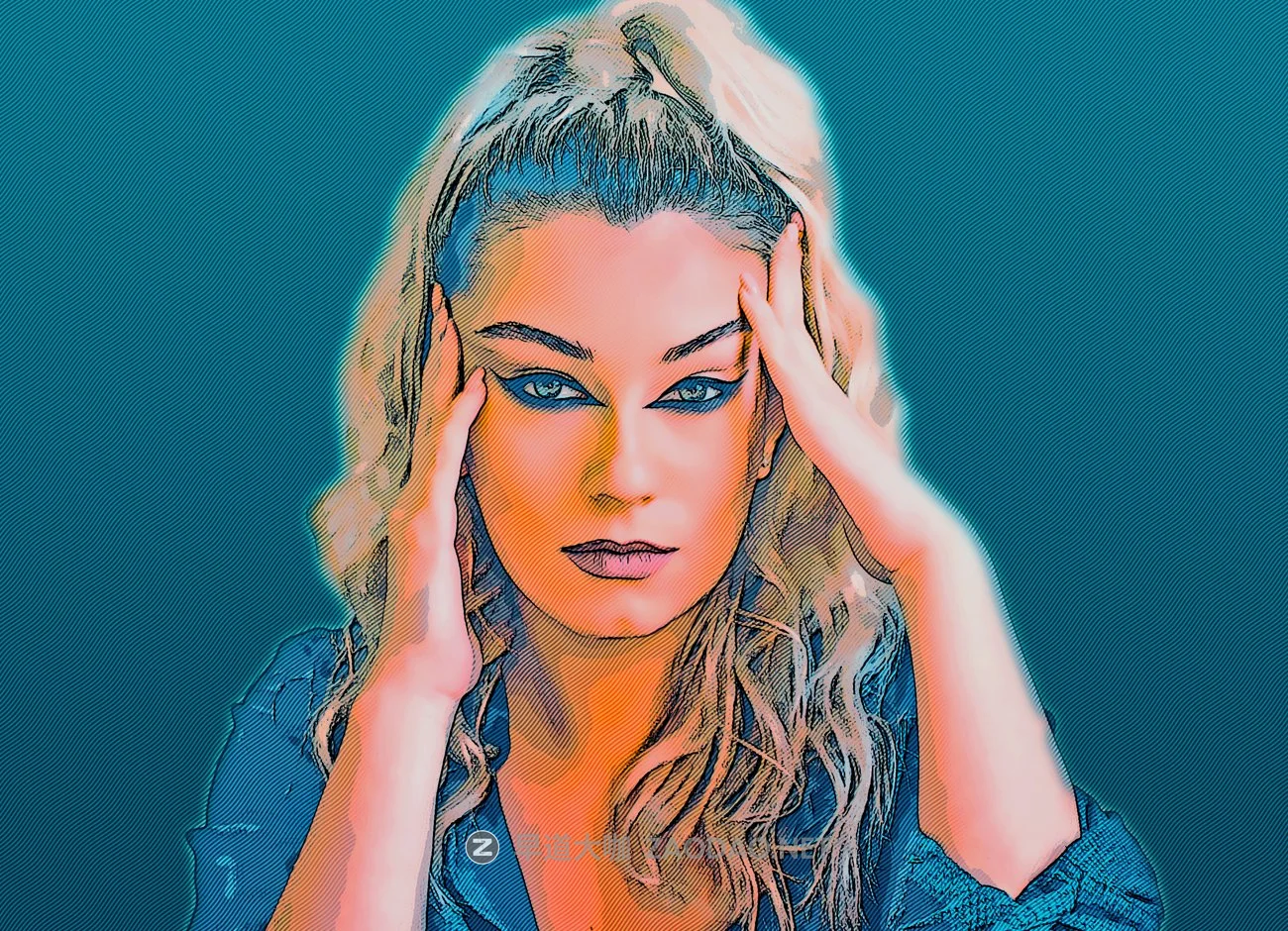 逼真半调效果照片后期处理PS动作模板 Halftone Portrait Photoshop Action插图9 逼真半调效果照片后期处理PS动作模板 Halftone Portrait Photoshop Action插图9