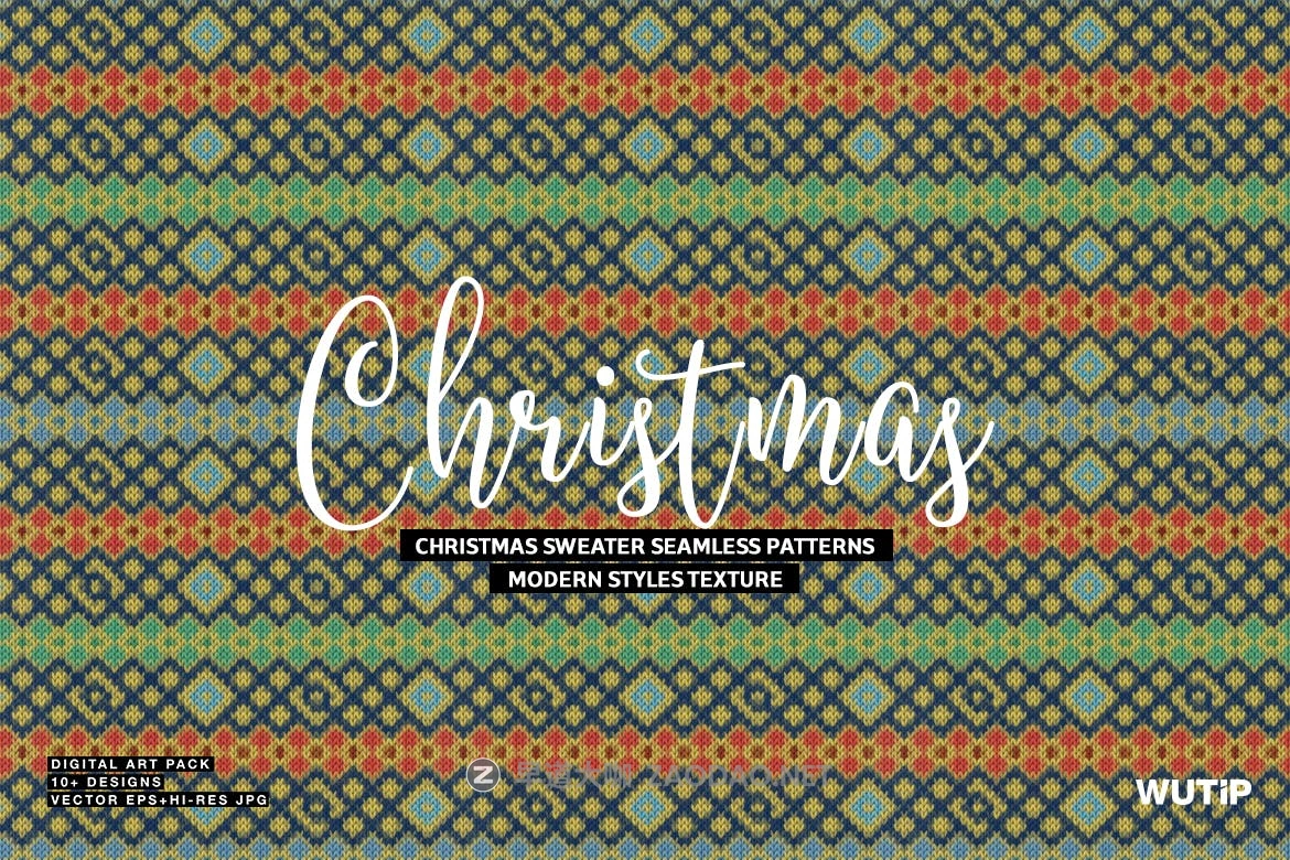 圣诞主题毛衣无缝模式矢量素材 Christmas Sweater Seamless Patterns插图9 圣诞主题毛衣无缝模式矢量素材 Christmas Sweater Seamless Patterns插图9