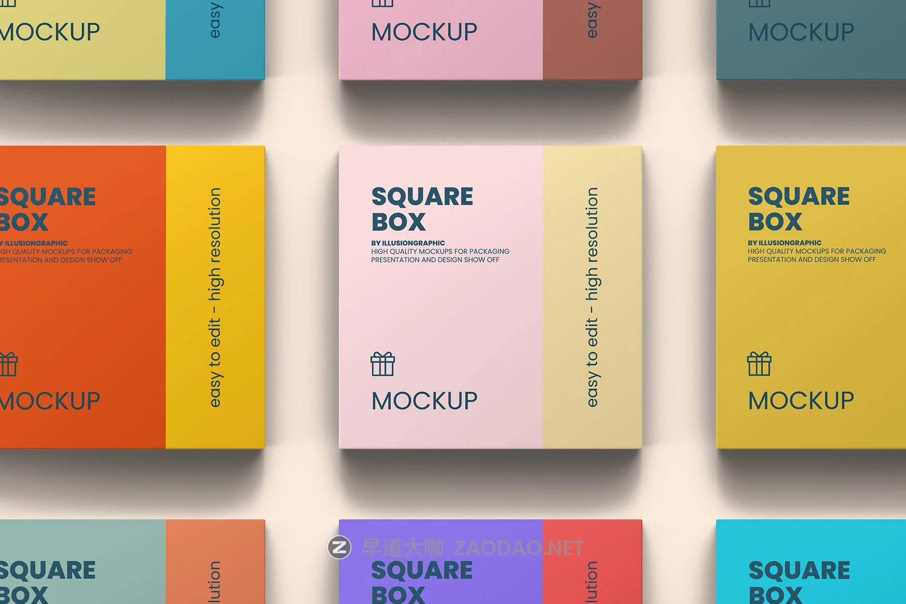 10个方形带盖产品包装纸盒设计贴图样机模板 Square Box with Lid Mockups 10 Views插图10 10个方形带盖产品包装纸盒设计贴图样机模板 Square Box with Lid Mockups 10 Views插图10