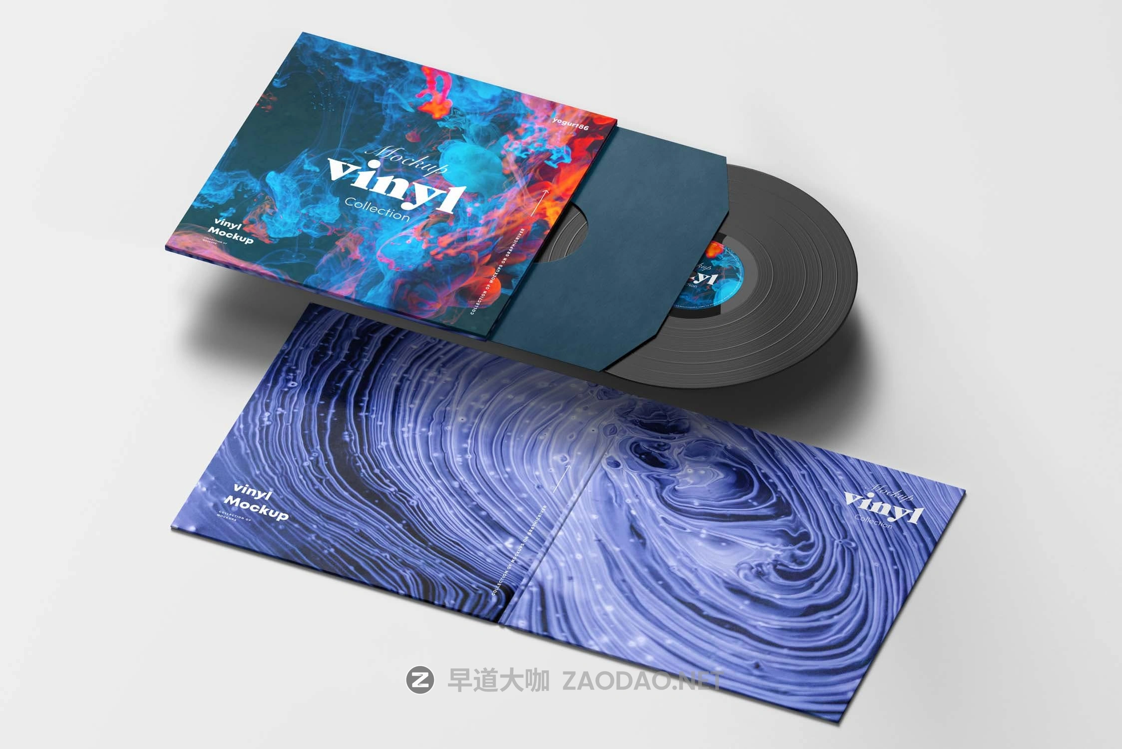 8款逼真黑胶唱片包装纸袋设计展示贴图样机PSD模板 Vinyl Mockup 4插图10 8款逼真黑胶唱片包装纸袋设计展示贴图样机PSD模板 Vinyl Mockup 4插图10