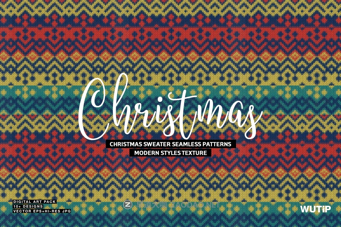 圣诞主题毛衣无缝模式矢量素材 Christmas Sweater Seamless Patterns插图10 圣诞主题毛衣无缝模式矢量素材 Christmas Sweater Seamless Patterns插图10