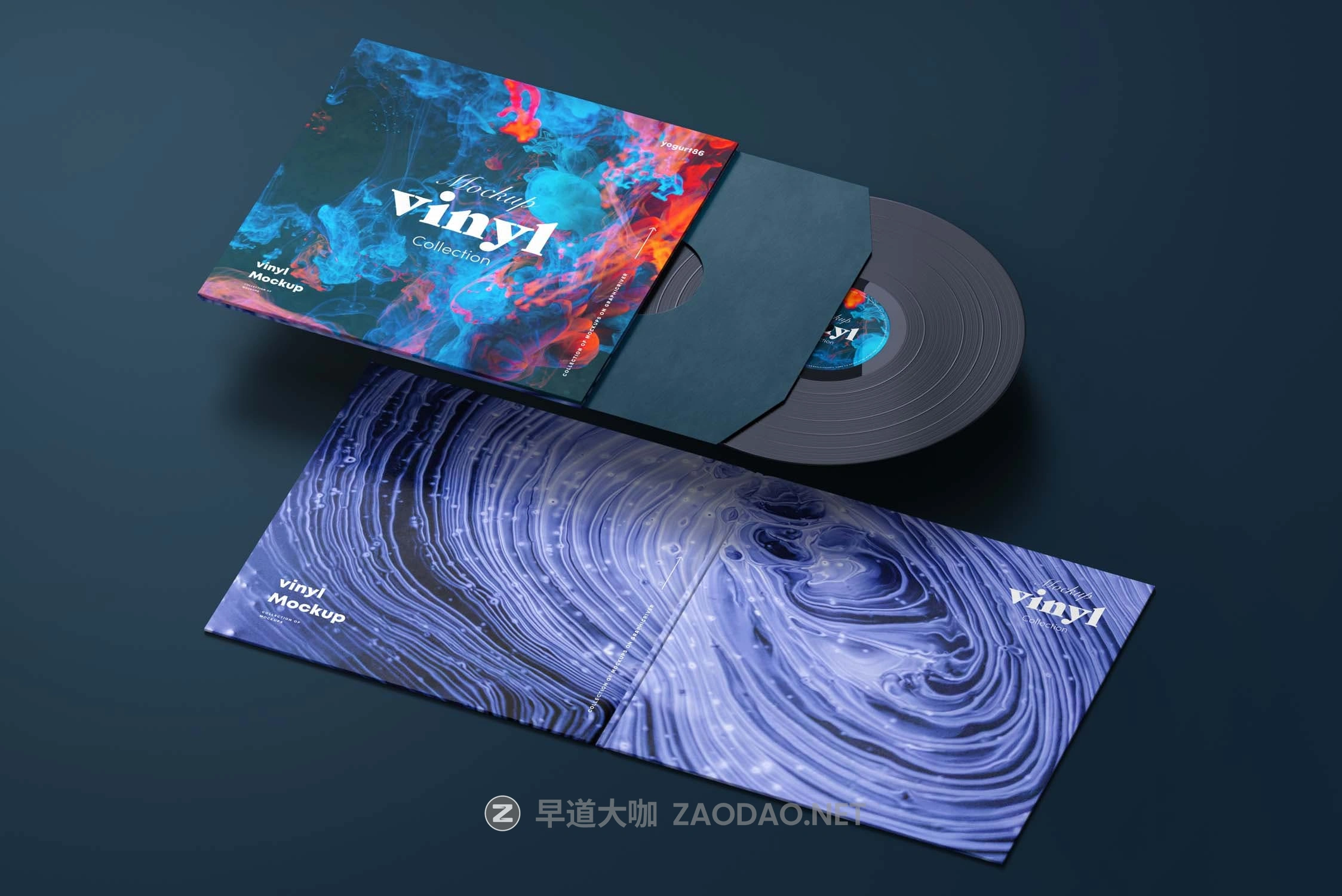 8款逼真黑胶唱片包装纸袋设计展示贴图样机PSD模板 Vinyl Mockup 4插图11 8款逼真黑胶唱片包装纸袋设计展示贴图样机PSD模板 Vinyl Mockup 4插图11