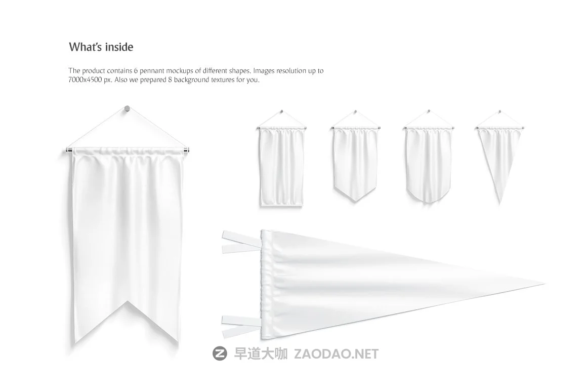 赛事三角旗设计展示贴图样机 Pennant Mockups Set插图1 赛事三角旗设计展示贴图样机 Pennant Mockups Set插图1