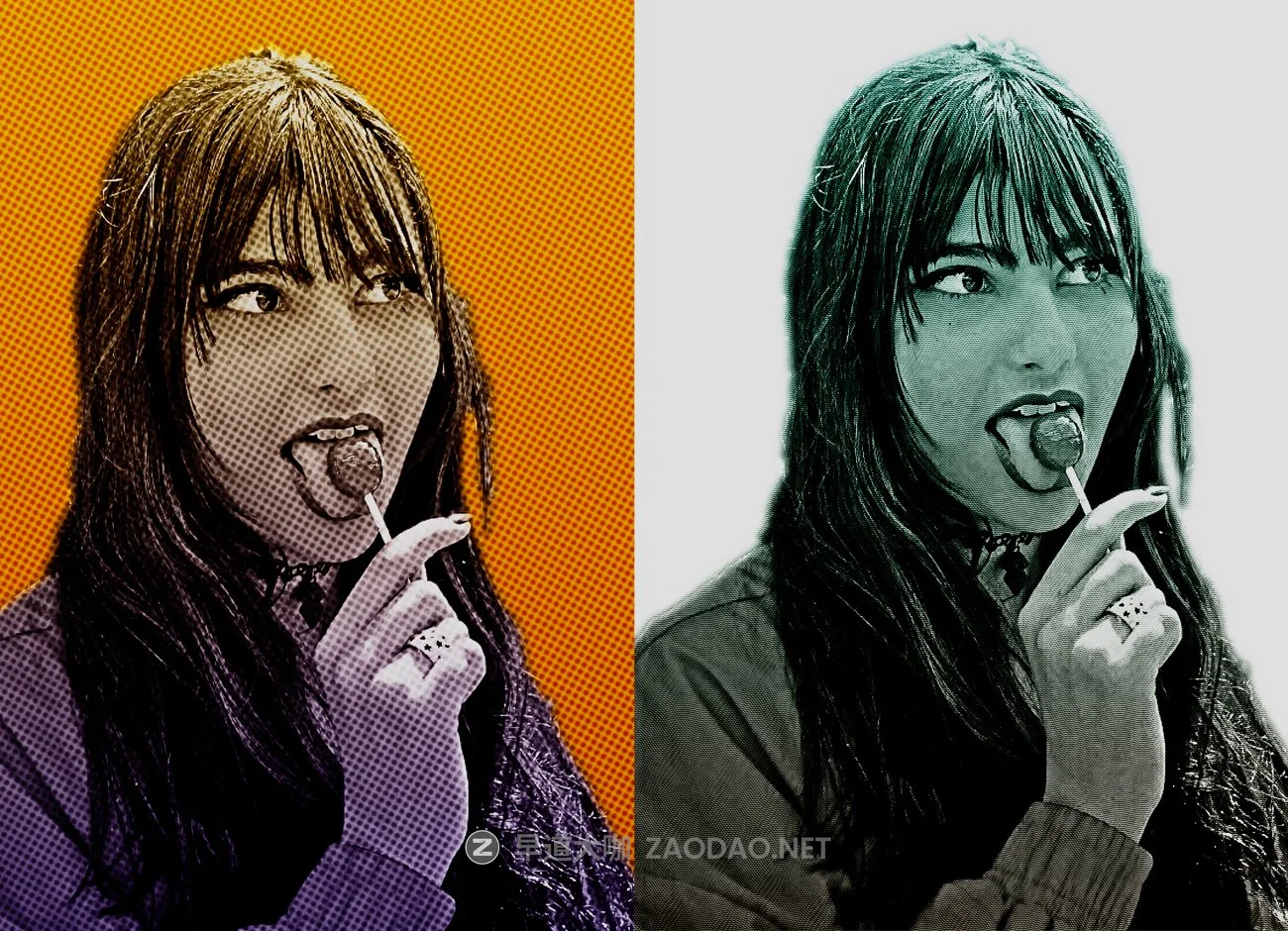 逼真半调效果照片后期处理PS动作模板 Halftone Portrait Photoshop Action插图2 逼真半调效果照片后期处理PS动作模板 Halftone Portrait Photoshop Action插图2