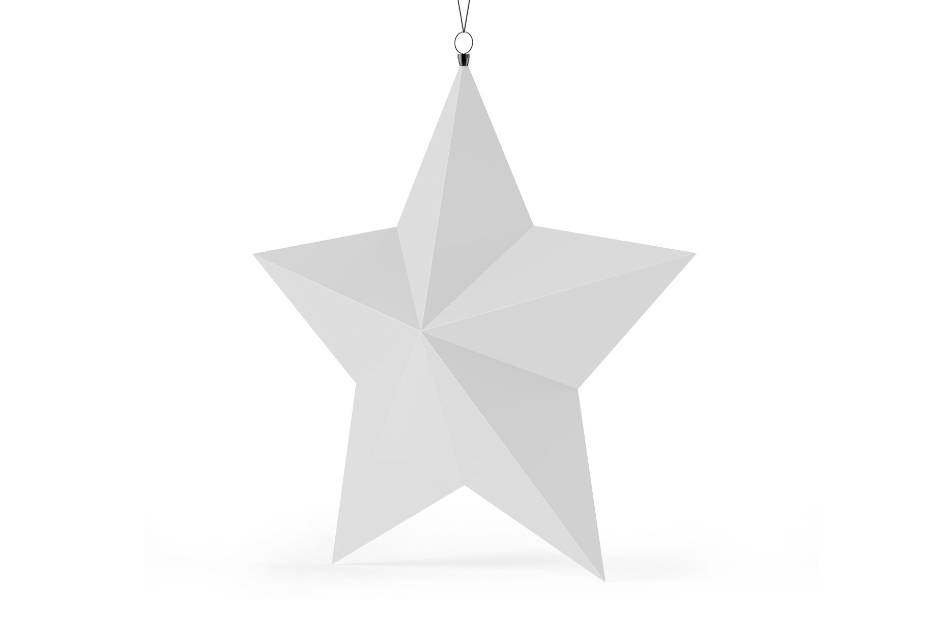 光泽圣诞3d立体五角星玩具设计展示样机glossychristmasstartoymockup