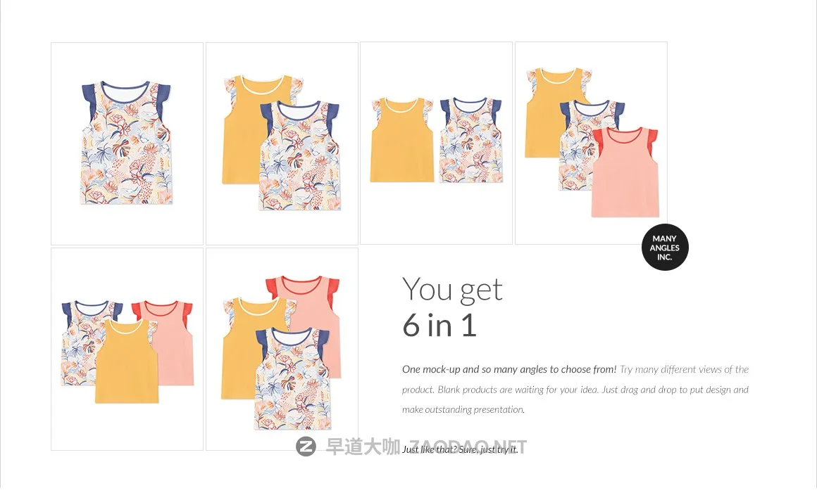 荷叶边女婴吊带背心印花图案设计展示贴图样机 Baby T-shirt With Flounces Mockups插图4 荷叶边女婴吊带背心印花图案设计展示贴图样机 Baby T-shirt With Flounces Mockups插图4