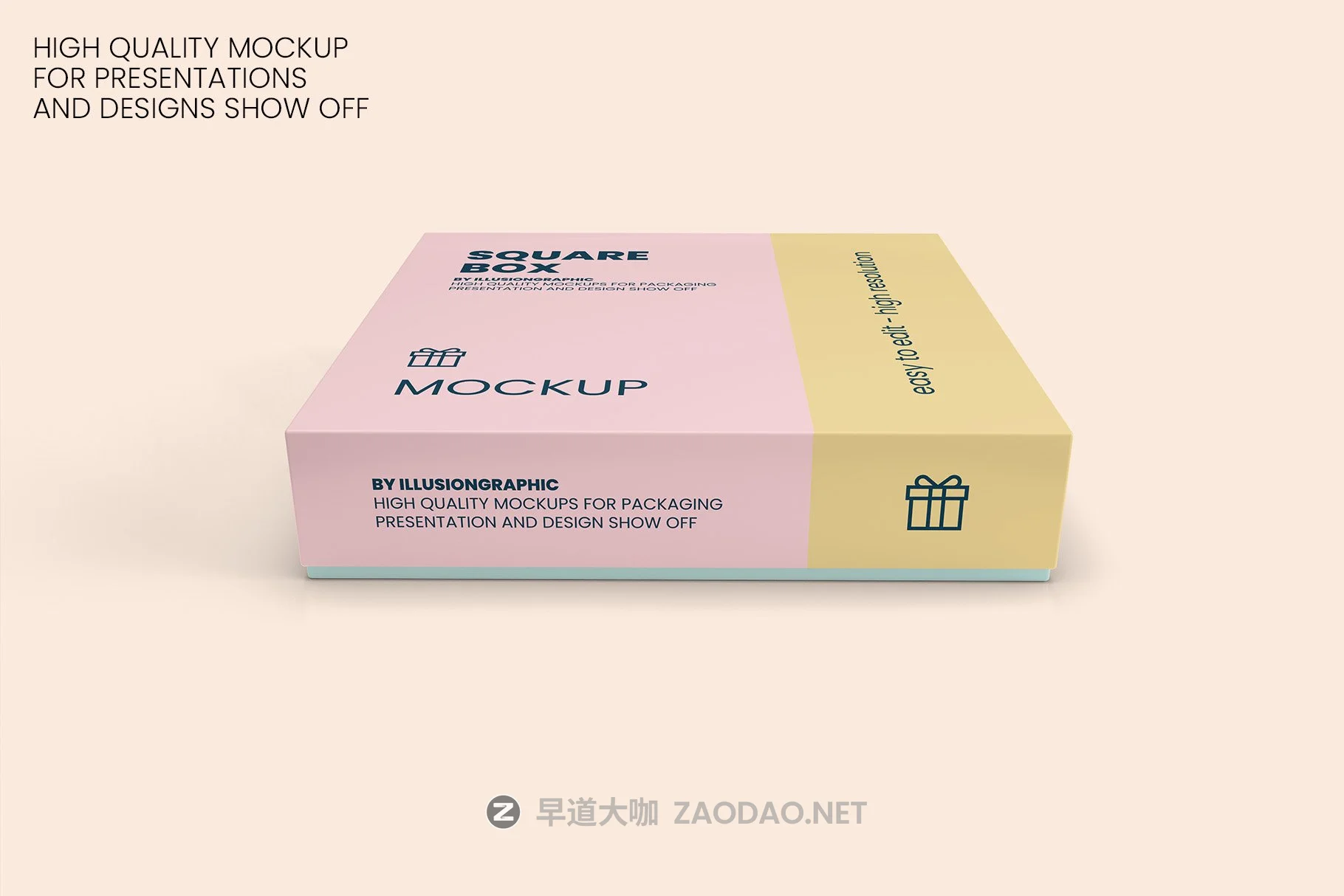 10个方形带盖产品包装纸盒设计贴图样机模板 Square Box with Lid Mockups 10 Views插图2 10个方形带盖产品包装纸盒设计贴图样机模板 Square Box with Lid Mockups 10 Views插图2