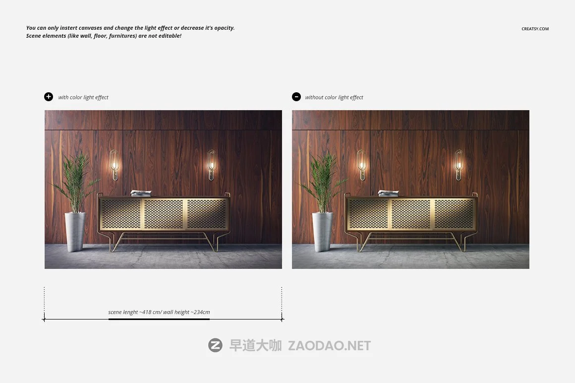 豪华室内装饰画艺术品设计展示贴图样机模板 Art Deco Canvas Print Mockup插图2 豪华室内装饰画艺术品设计展示贴图样机模板 Art Deco Canvas Print Mockup插图2