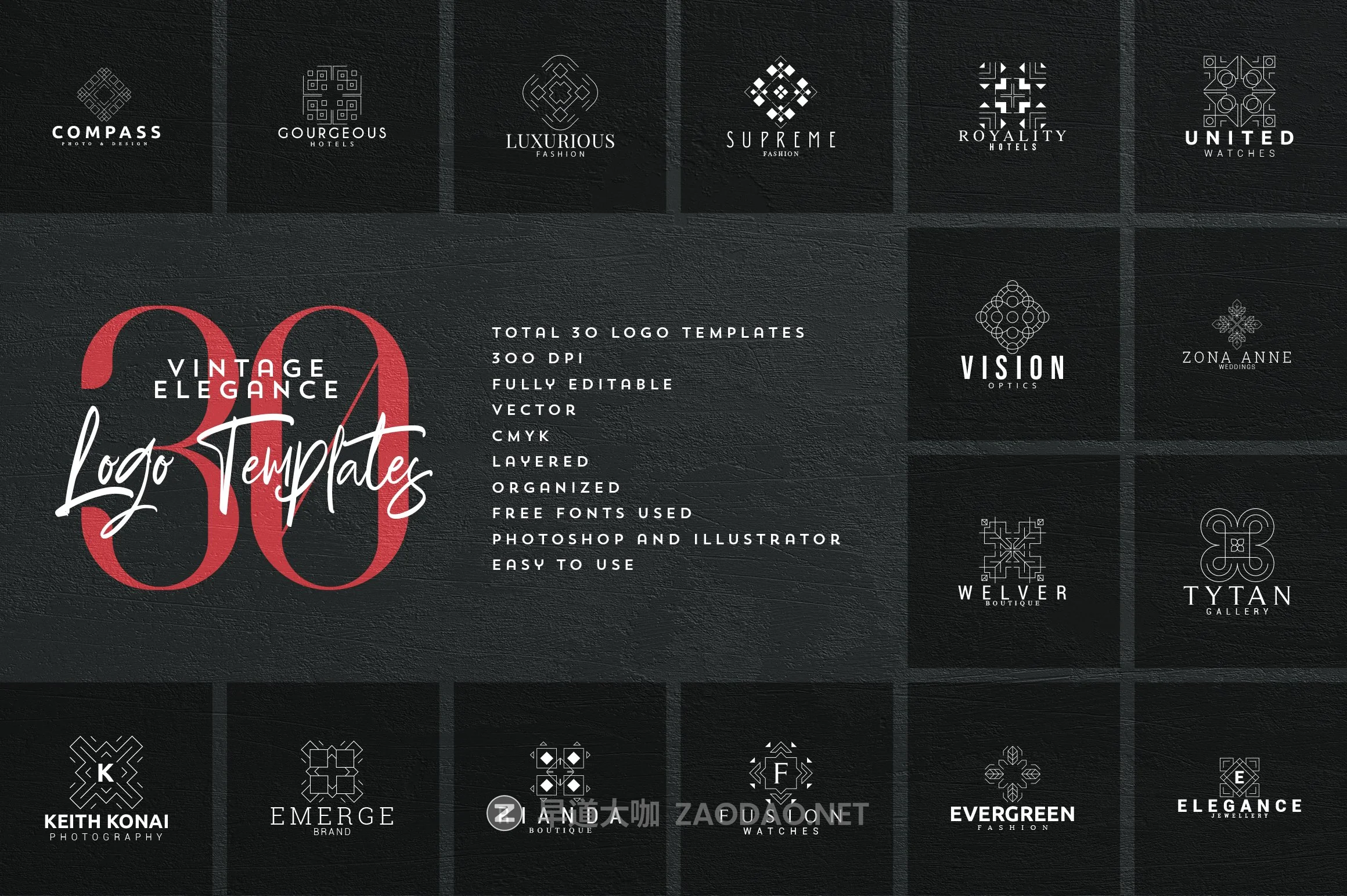 600+徽标标志LOGO设计矢量模板素材 Mega Bundle – 600 Logo Templates插图34 600+徽标标志LOGO设计矢量模板素材 Mega Bundle – 600 Logo Templates插图34