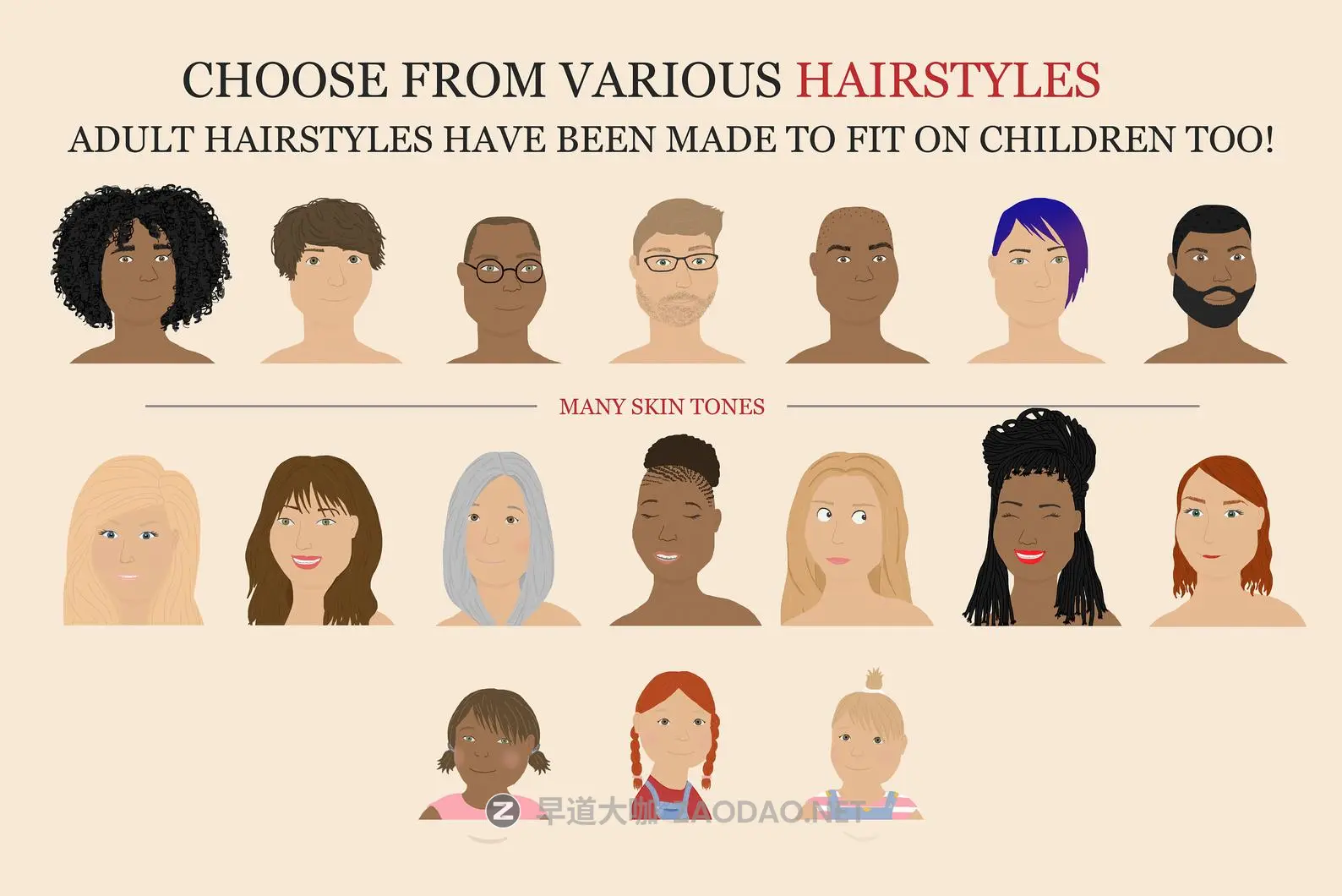 时尚创意家庭人物手绘剪贴画PS设计素材 Family Creator People Portrait插图4 时尚创意家庭人物手绘剪贴画PS设计素材 Family Creator People Portrait插图4