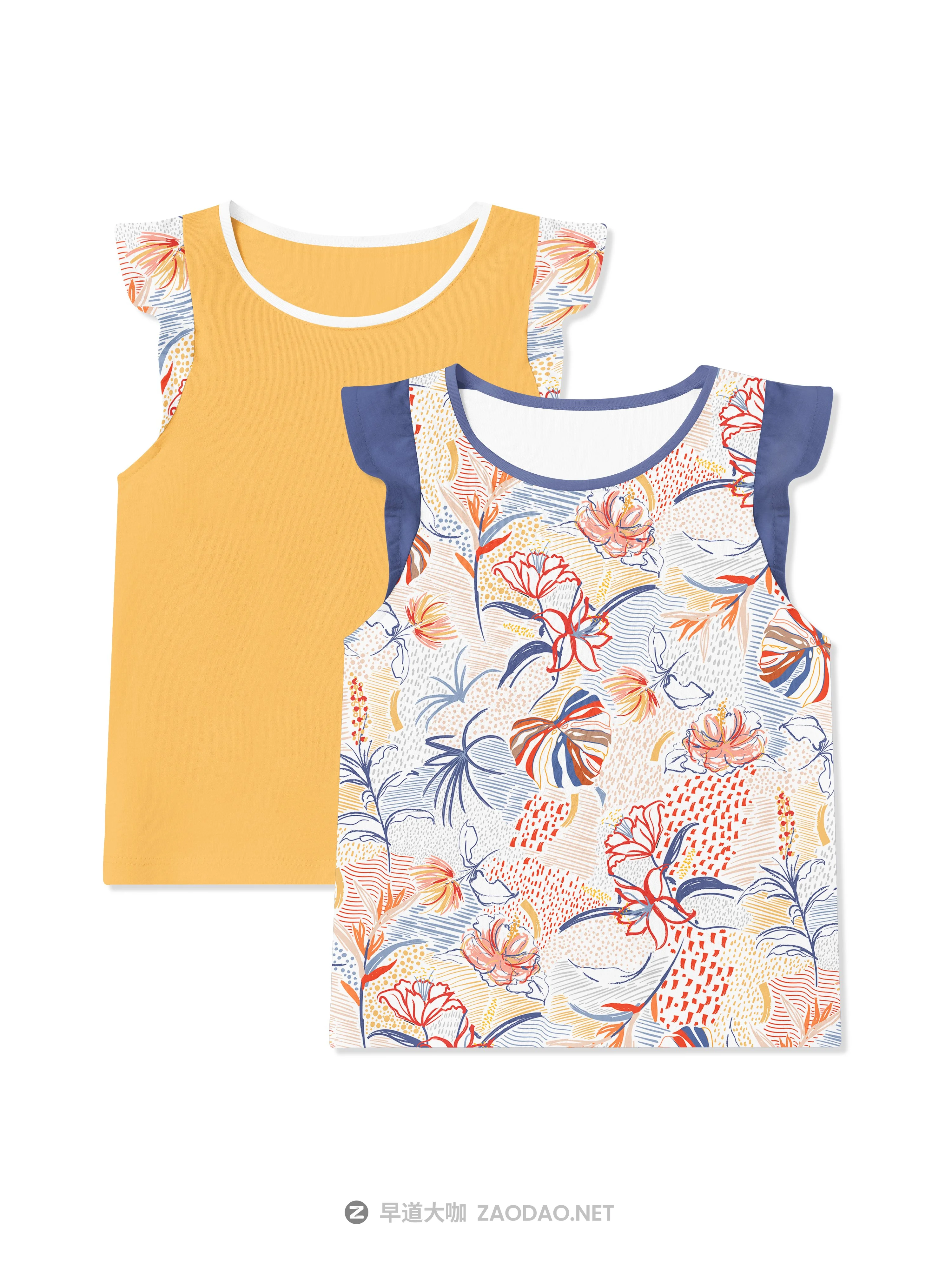 荷叶边女婴吊带背心印花图案设计展示贴图样机 Baby T-shirt With Flounces Mockups插图6 荷叶边女婴吊带背心印花图案设计展示贴图样机 Baby T-shirt With Flounces Mockups插图6