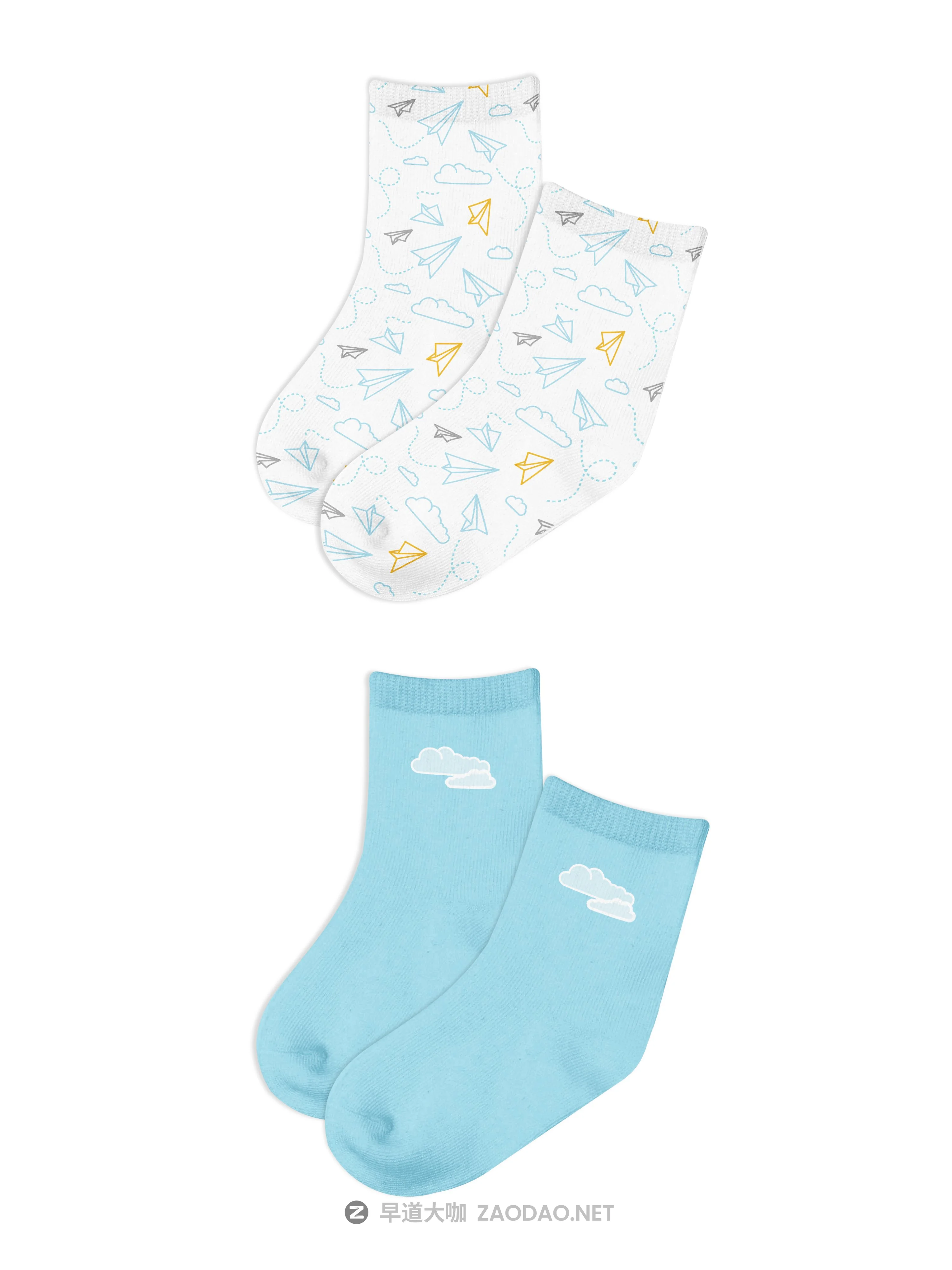 婴儿长装袜子印花图案设计展示贴图样机合集 Baby Crew Socks Mockups Set插图7 婴儿长装袜子印花图案设计展示贴图样机合集 Baby Crew Socks Mockups Set插图7