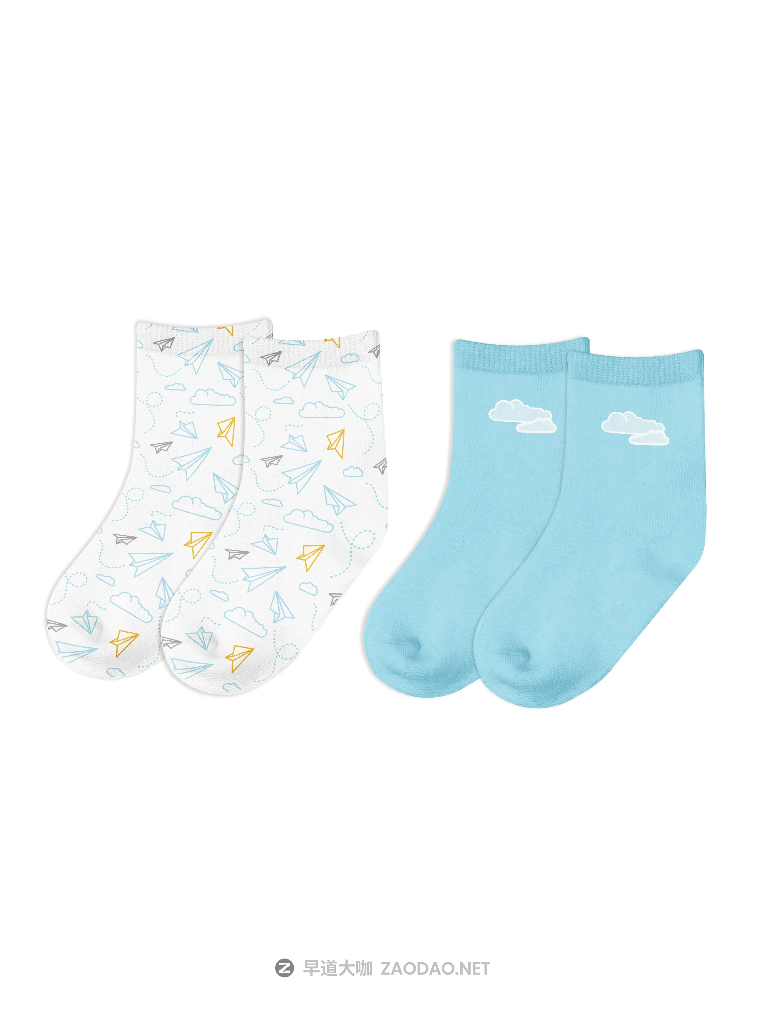 婴儿长装袜子印花图案设计展示贴图样机合集 Baby Crew Socks Mockups Set插图8 婴儿长装袜子印花图案设计展示贴图样机合集 Baby Crew Socks Mockups Set插图8
