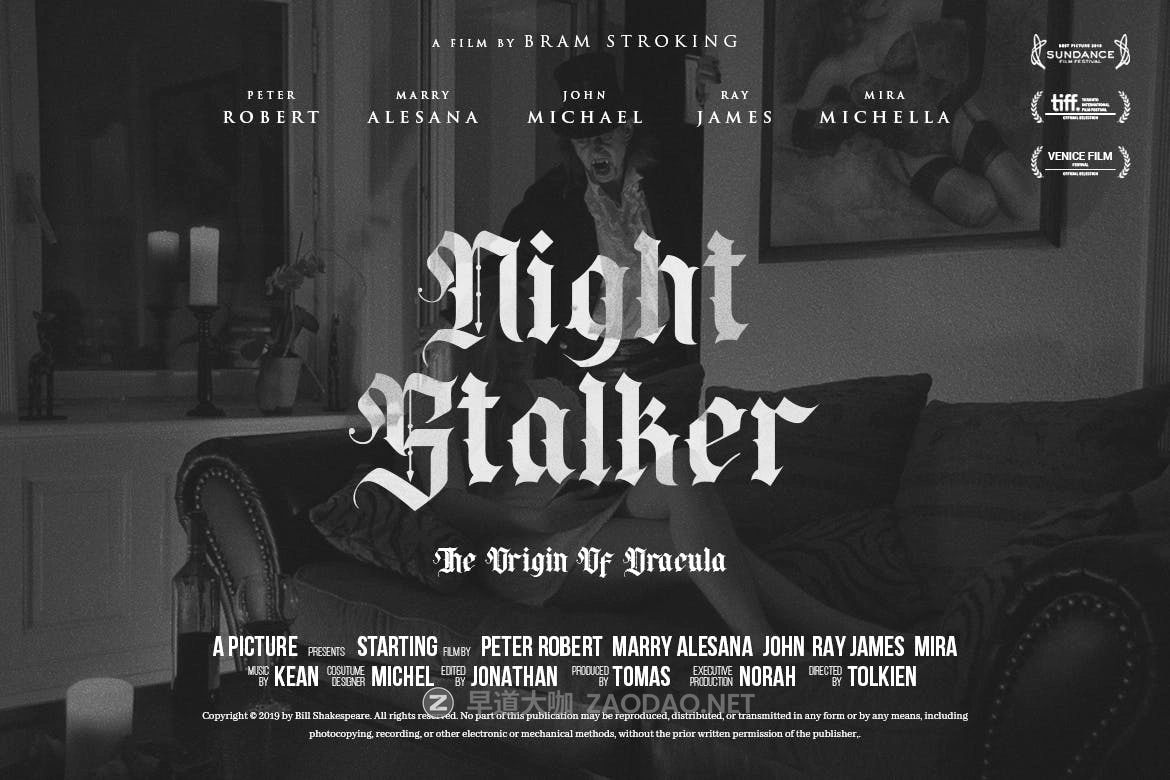 复古哥特式海报标题Logo文字英文字体设计素材 Malcolm Naville – Vintage Gothic Blackletter插图5 复古哥特式海报标题Logo文字英文字体设计素材 Malcolm Naville – Vintage Gothic Blackletter插图5