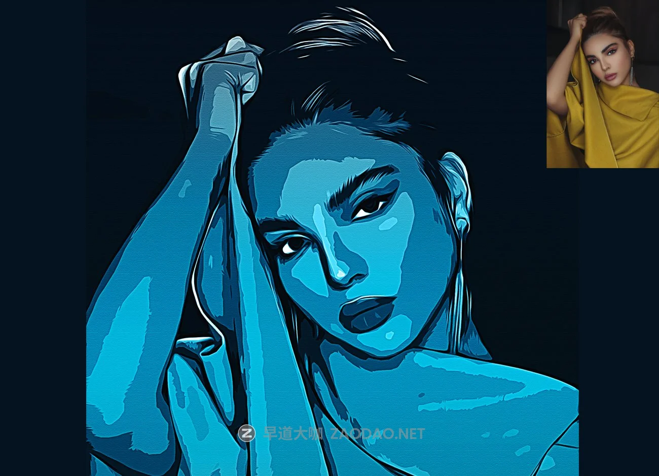 10种颜色油画效果人像后期处理特效PS动作模板 Vexel Art Portrait Photoshop Action插图5 10种颜色油画效果人像后期处理特效PS动作模板 Vexel Art Portrait Photoshop Action插图5