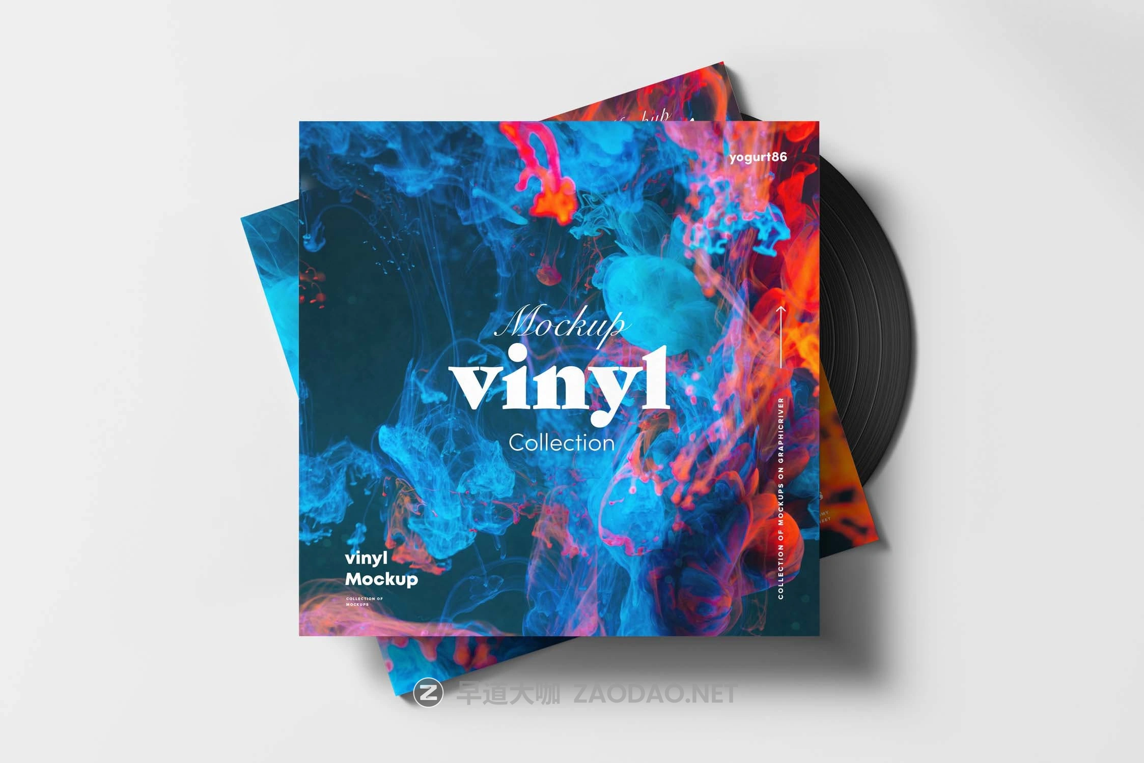 8款逼真黑胶唱片包装纸袋设计展示贴图样机PSD模板 Vinyl Mockup 4插图5 8款逼真黑胶唱片包装纸袋设计展示贴图样机PSD模板 Vinyl Mockup 4插图5