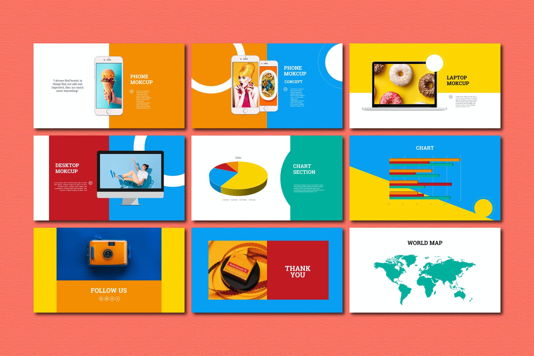 时尚简约多彩服装摄影作品集PPT设计模板 Zolo – Powerpoint template插图6