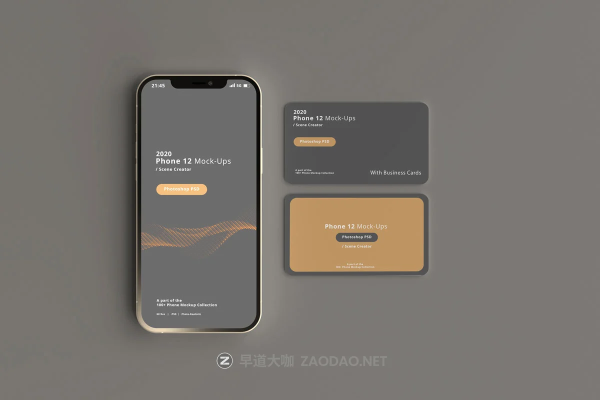 12款带名片苹果手机iPhone 12屏幕演示样机 2020 Smart Phone 12 Mockups With Business Cards插图6 12款带名片苹果手机iPhone 12屏幕演示样机 2020 Smart Phone 12 Mockups With Business Cards插图6