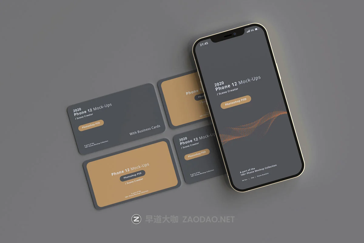 12款带名片苹果手机iPhone 12屏幕演示样机 2020 Smart Phone 12 Mockups With Business Cards插图10 12款带名片苹果手机iPhone 12屏幕演示样机 2020 Smart Phone 12 Mockups With Business Cards插图10