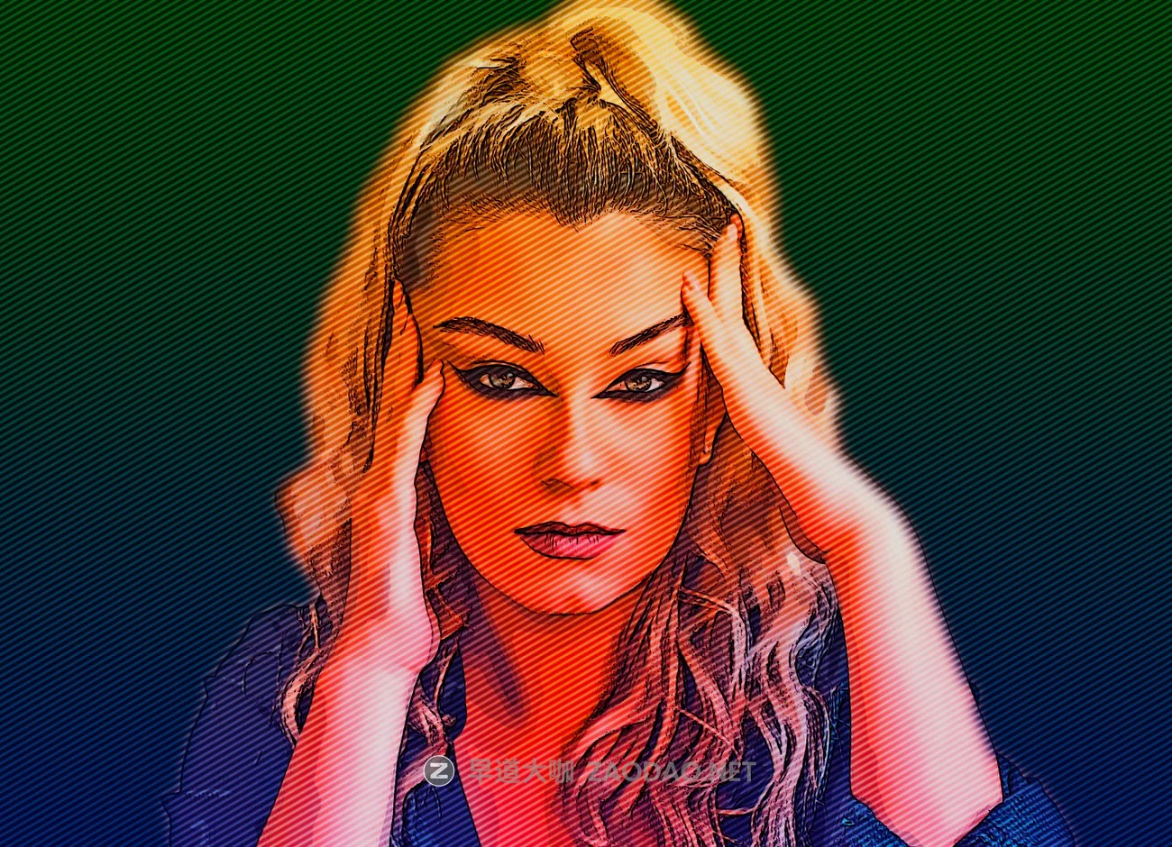 逼真半调效果照片后期处理PS动作模板 Halftone Portrait Photoshop Action插图8 逼真半调效果照片后期处理PS动作模板 Halftone Portrait Photoshop Action插图8