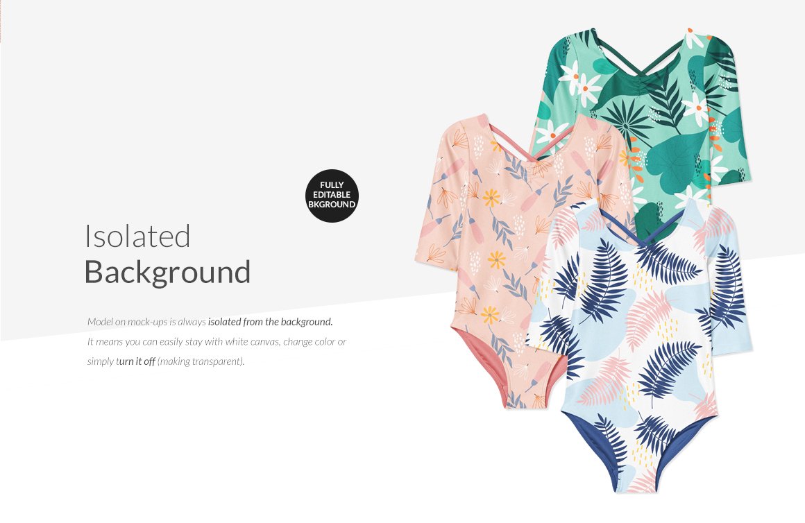 女婴连衣裙印花图案设计展示样机合集 Baby Girl Body Mockups Set插图14