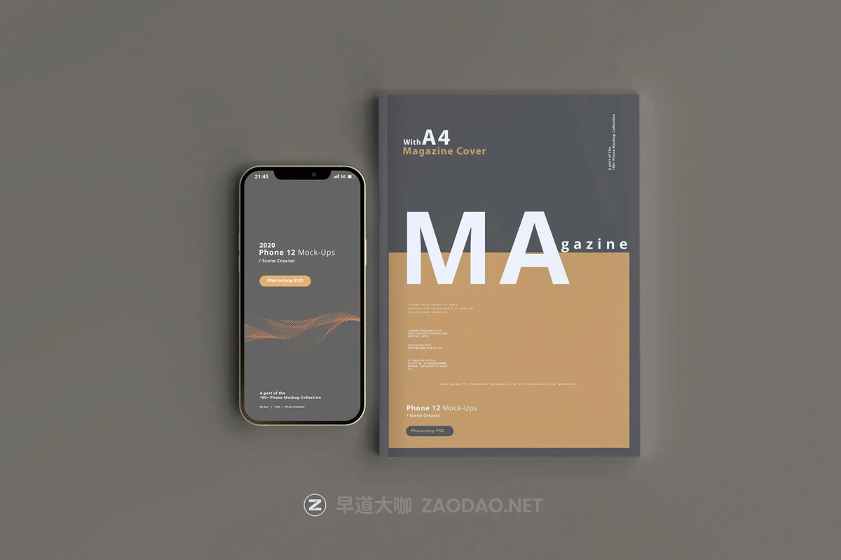 10款带杂志封面苹果手机iPhone 12屏幕演示样机模板 2020 Smart Phone 12 Mockups with Magazine Covers插图 10款带杂志封面苹果手机iPhone 12屏幕演示样机模板 2020 Smart Phone 12 Mockups with Magazine Covers插图