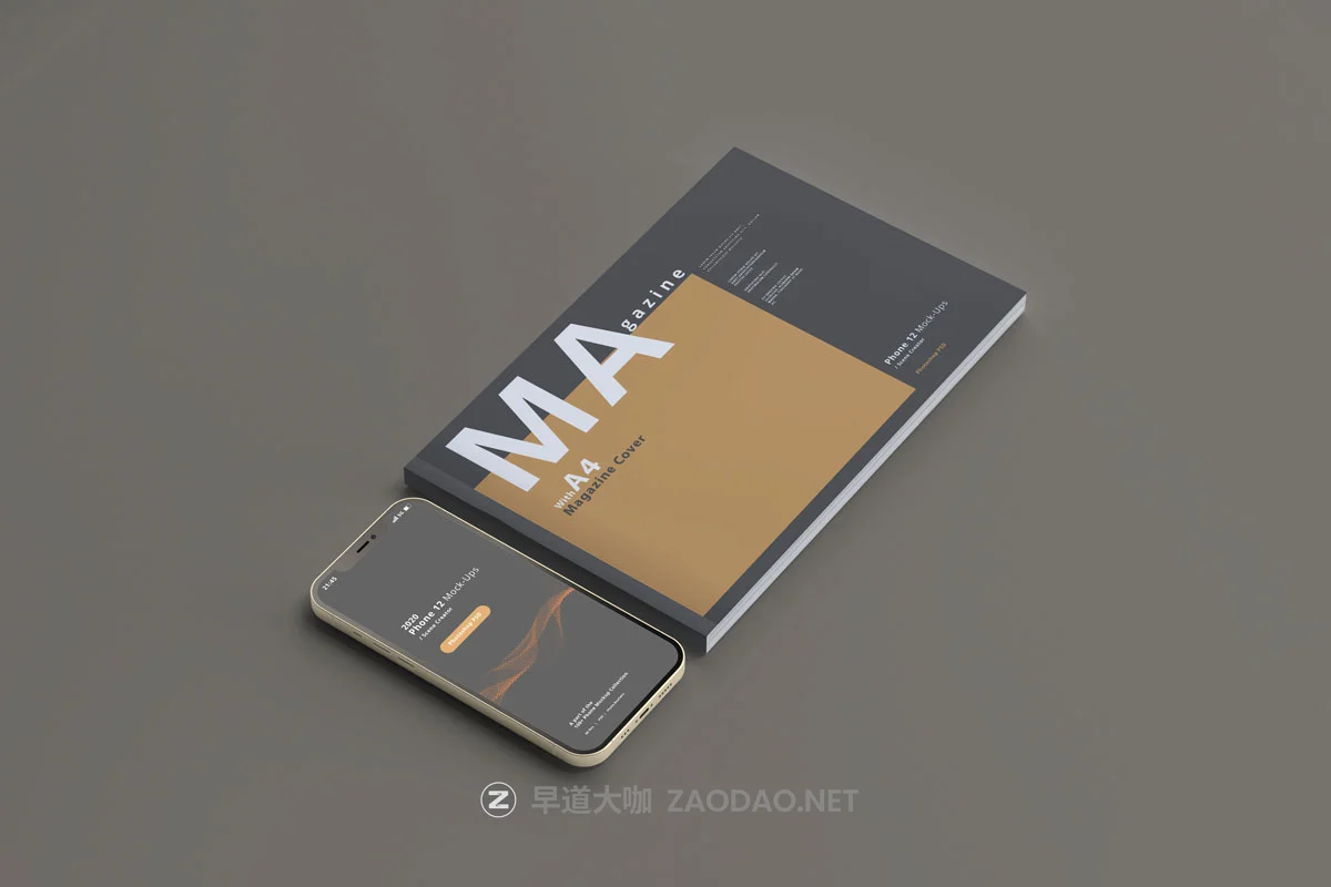 10款带杂志封面苹果手机iPhone 12屏幕演示样机模板 2020 Smart Phone 12 Mockups with Magazine Covers插图7 10款带杂志封面苹果手机iPhone 12屏幕演示样机模板 2020 Smart Phone 12 Mockups with Magazine Covers插图7