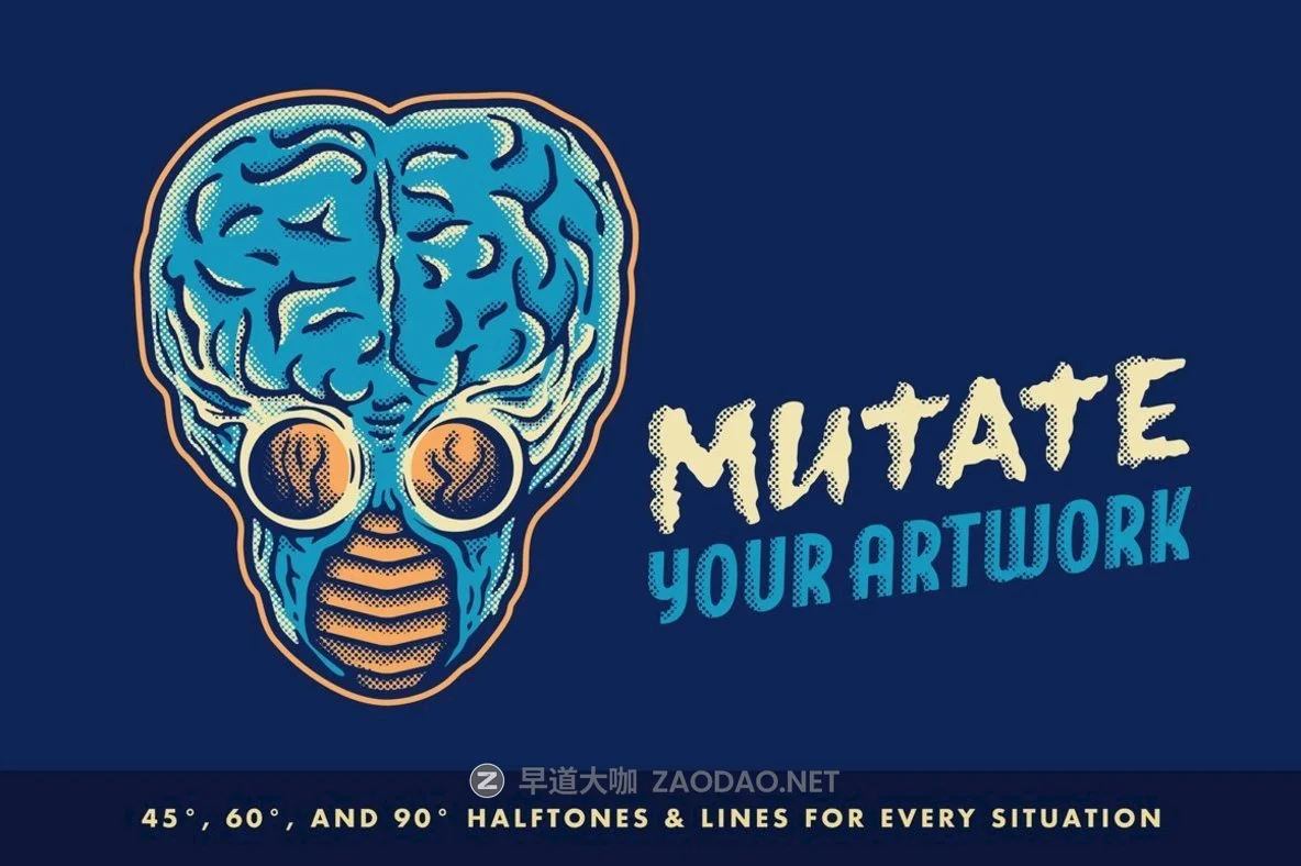 255款复古半调波浪线条绘画笔刷PS笔刷素材 Horrific Halftones Photoshop Brushes插图2 255款复古半调波浪线条绘画笔刷PS笔刷素材 Horrific Halftones Photoshop Brushes插图2