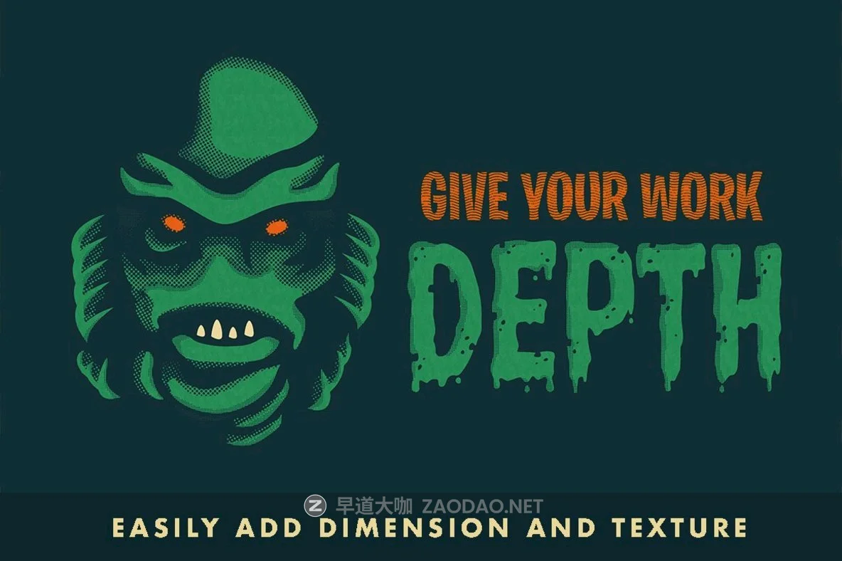 255款复古半调波浪线条绘画笔刷PS笔刷素材 Horrific Halftones Photoshop Brushes插图4 255款复古半调波浪线条绘画笔刷PS笔刷素材 Horrific Halftones Photoshop Brushes插图4