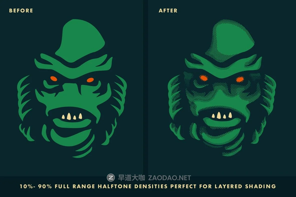 255款复古半调波浪线条绘画笔刷PS笔刷素材 Horrific Halftones Photoshop Brushes插图5 255款复古半调波浪线条绘画笔刷PS笔刷素材 Horrific Halftones Photoshop Brushes插图5