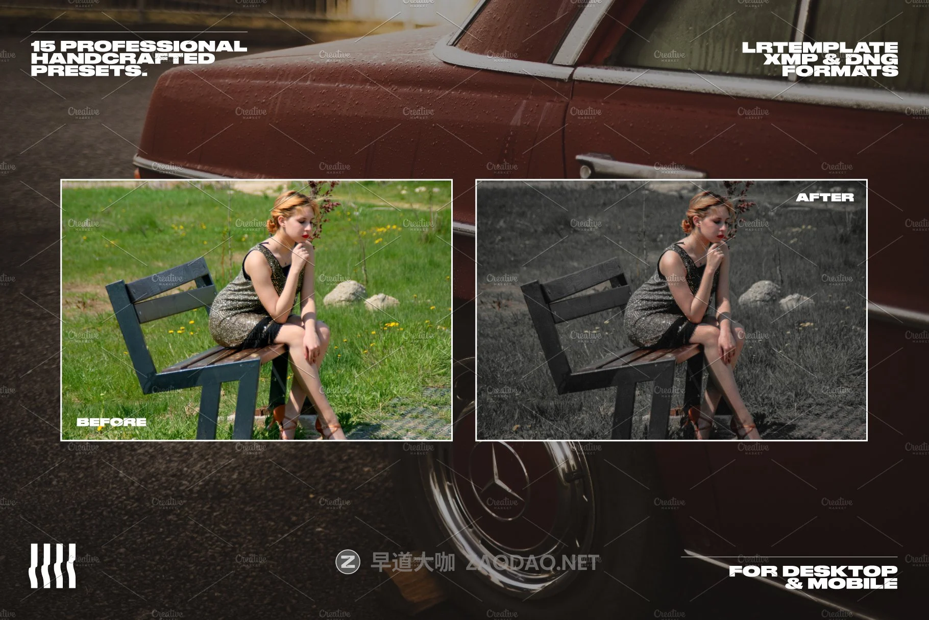 黑色调复古电影效果照片后期调色滤镜LR预设模板 Black Tone Cine Look Film Presets插图3 黑色调复古电影效果照片后期调色滤镜LR预设模板 Black Tone Cine Look Film Presets插图3