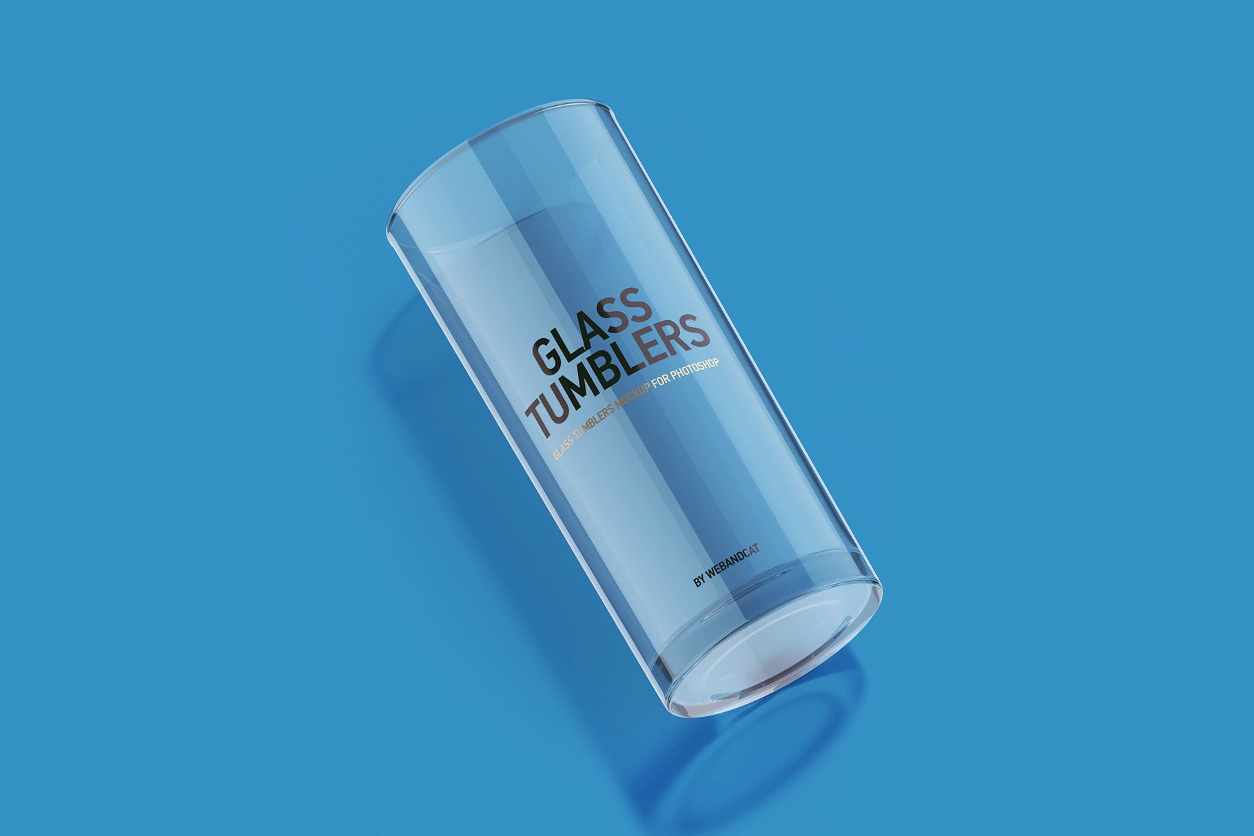 10款透明玻璃水杯包装纸盒设计贴图样机clearglassandboxmockup