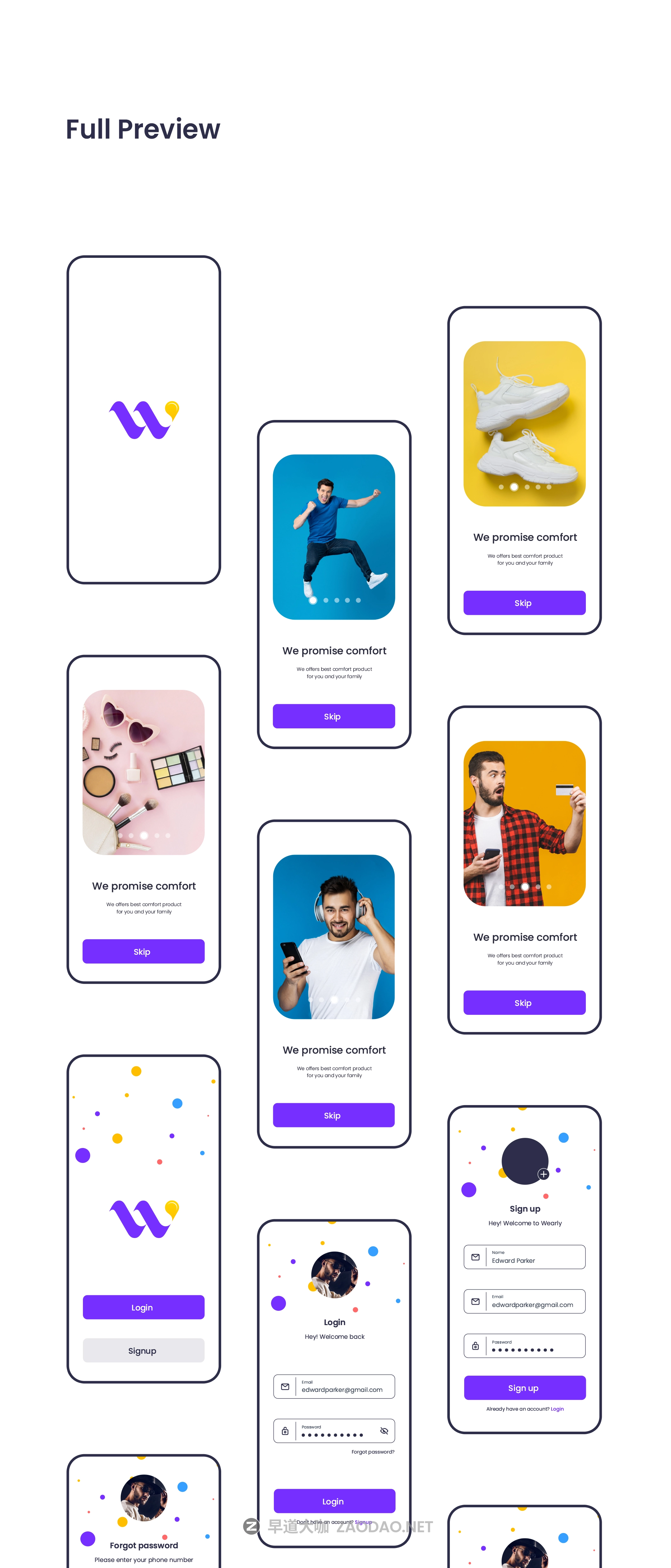 现代时尚服装电子商城APP应用程序设计UI套件素材 Wearly eCommerce App Ui Kit插图6 现代时尚服装电子商城APP应用程序设计UI套件素材 Wearly eCommerce App Ui Kit插图6
