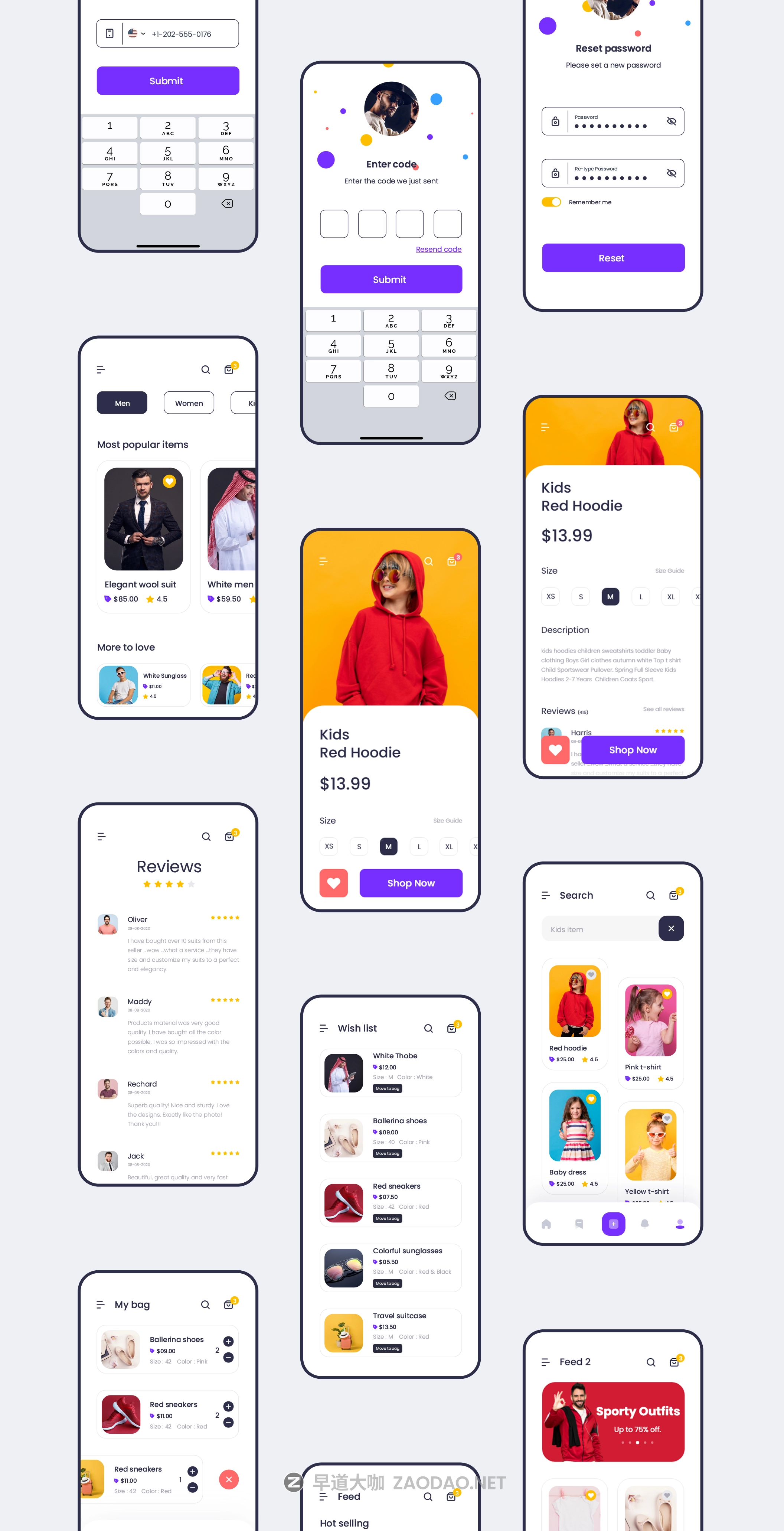现代时尚服装电子商城APP应用程序设计UI套件素材 Wearly eCommerce App Ui Kit插图7 现代时尚服装电子商城APP应用程序设计UI套件素材 Wearly eCommerce App Ui Kit插图7