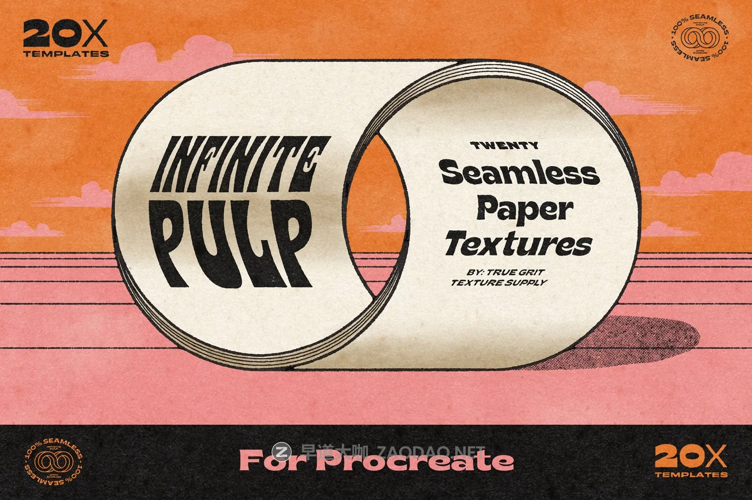 20款高清艺术无缝隙Procreate纸张纹理素材 Infinite Pulp For Procreate插图 20款高清艺术无缝隙Procreate纸张纹理素材 Infinite Pulp For Procreate插图