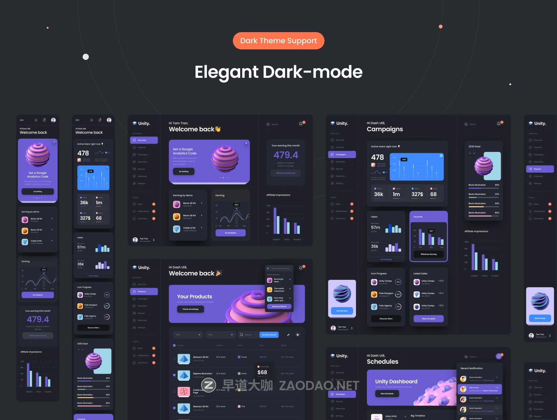 炫酷活动策划对账单仪表盘界面设计UI套件素材 Unity Dashboard Kit插图1 炫酷活动策划对账单仪表盘界面设计UI套件素材 Unity Dashboard Kit插图1
