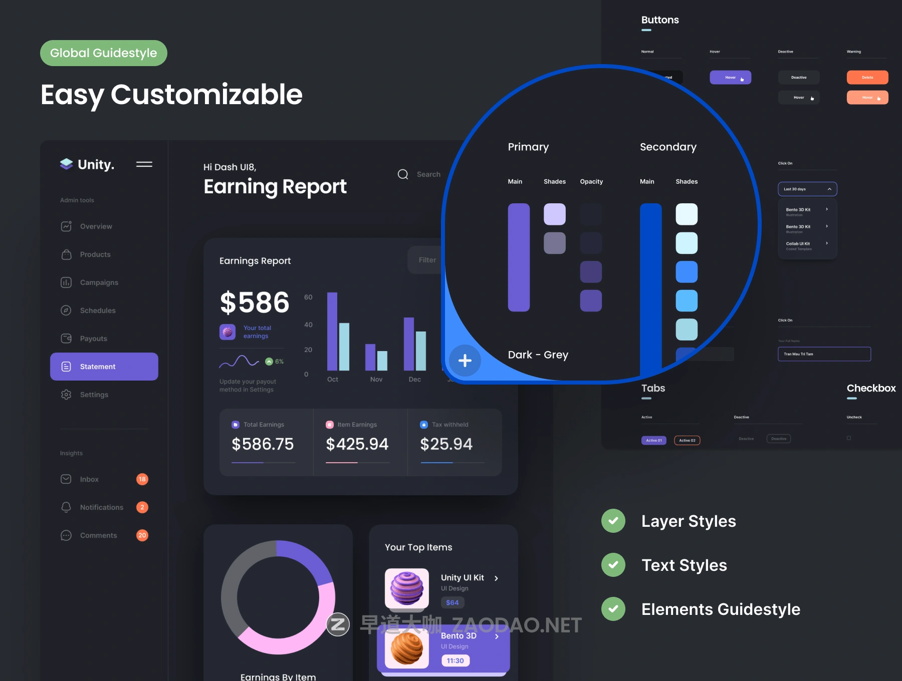 炫酷活动策划对账单仪表盘界面设计UI套件素材 Unity Dashboard Kit插图6 炫酷活动策划对账单仪表盘界面设计UI套件素材 Unity Dashboard Kit插图6
