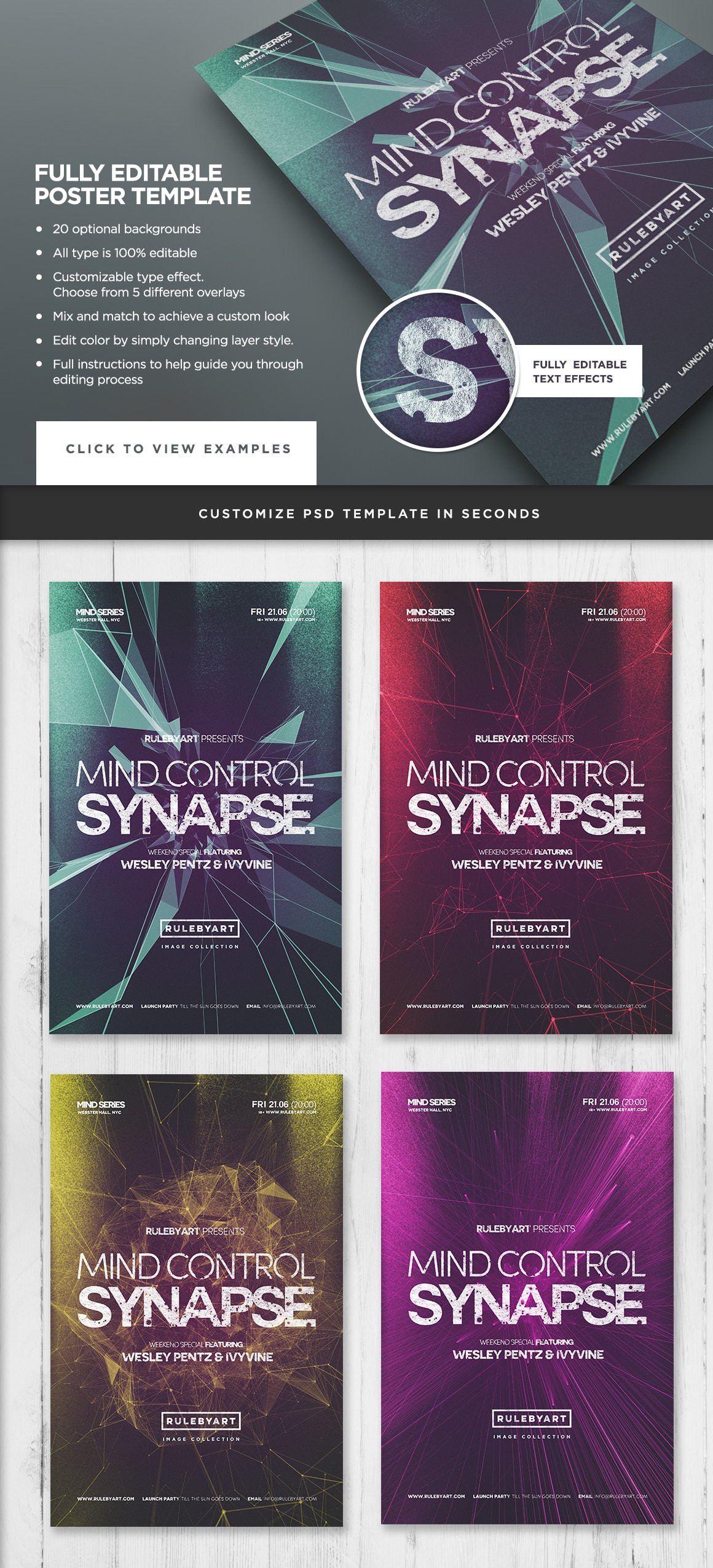 20款高清抽象突触天体宇宙云科技海报设计底纹图片素材 Synapse Textures Vol.1插图4