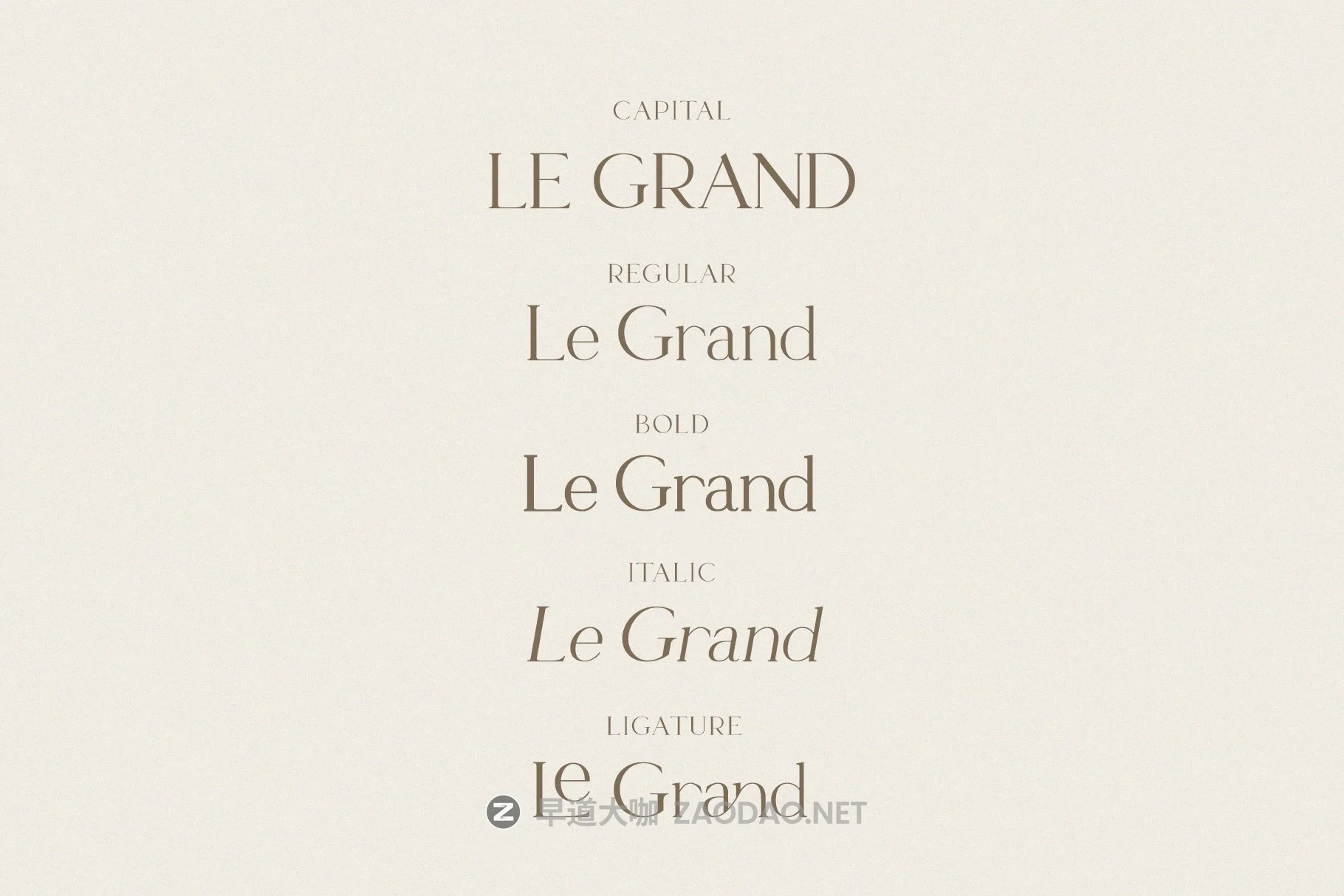 现代优雅杂志徽标Logo文字设计衬线英文字体素材 Le Grand Serif Ligature Font插图1 现代优雅杂志徽标Logo文字设计衬线英文字体素材 Le Grand Serif Ligature Font插图1