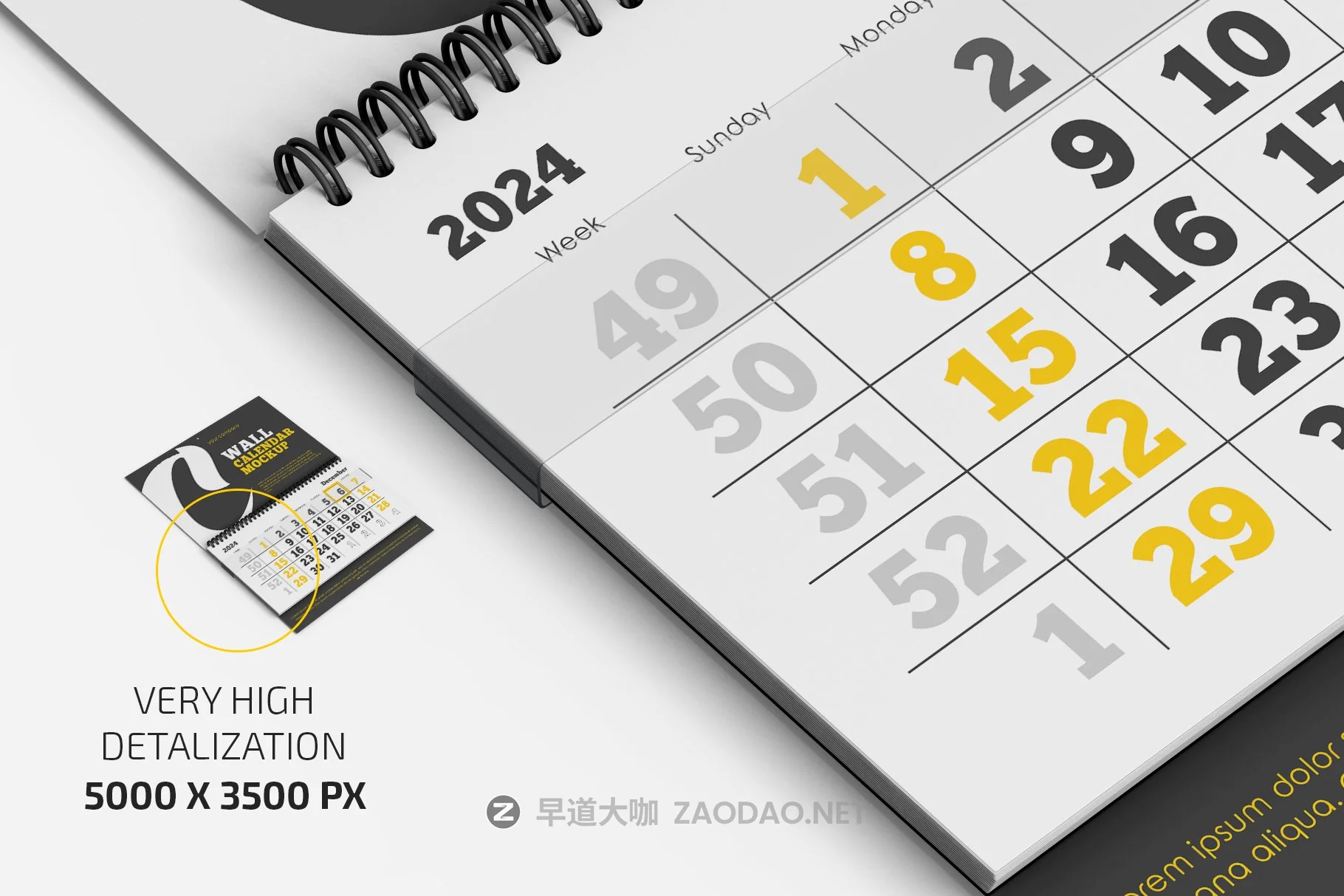 12款台历日历挂历设计展示贴图样机合集 Wall Calendar Mockup Bundle插图2 12款台历日历挂历设计展示贴图样机合集 Wall Calendar Mockup Bundle插图2