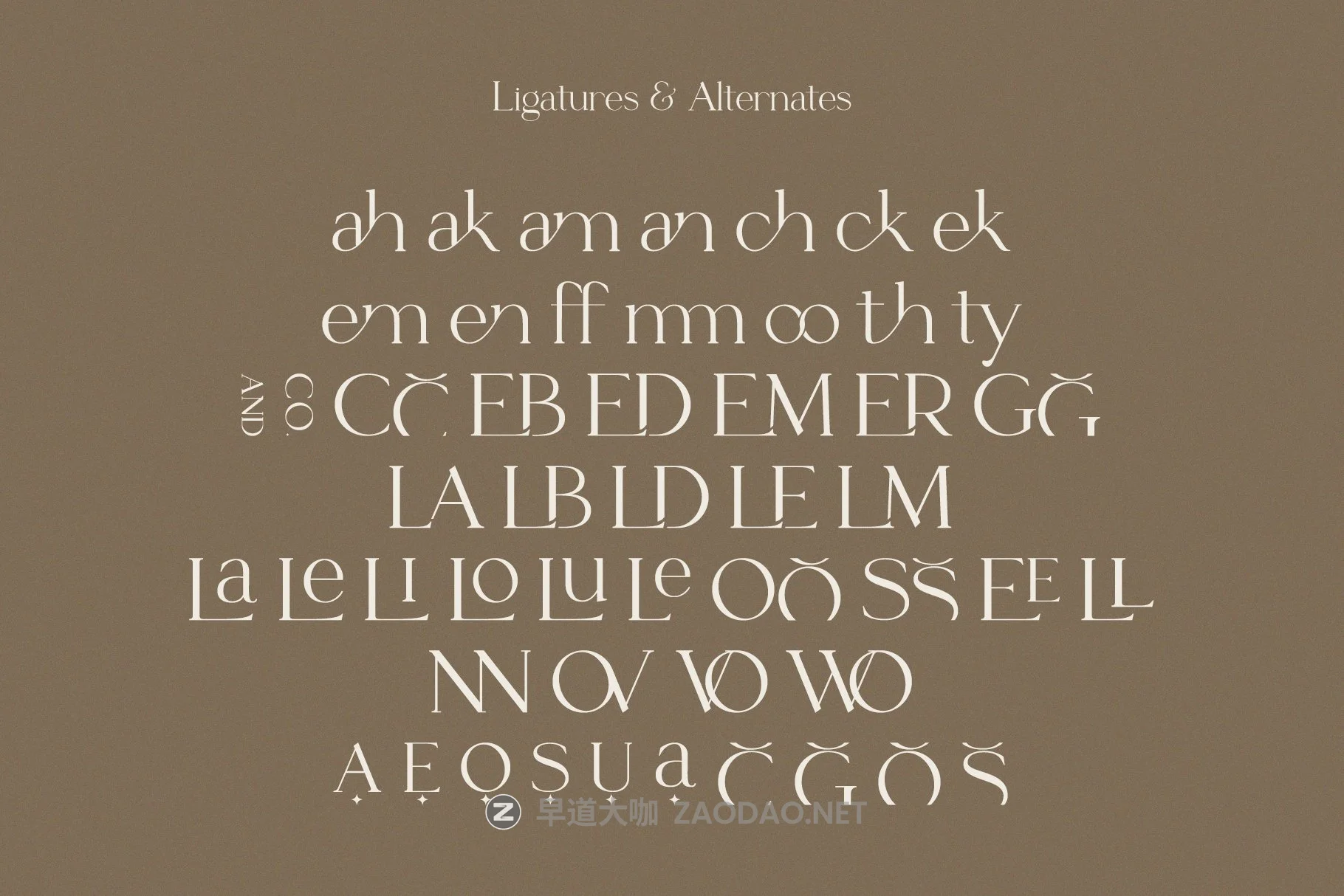 现代优雅杂志徽标Logo文字设计衬线英文字体素材 Le Grand Serif Ligature Font插图5 现代优雅杂志徽标Logo文字设计衬线英文字体素材 Le Grand Serif Ligature Font插图5