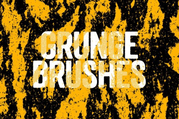 潮流撕裂灰尘纹理图片PS笔刷设计素材 Blkmarket – Grunge Brushes