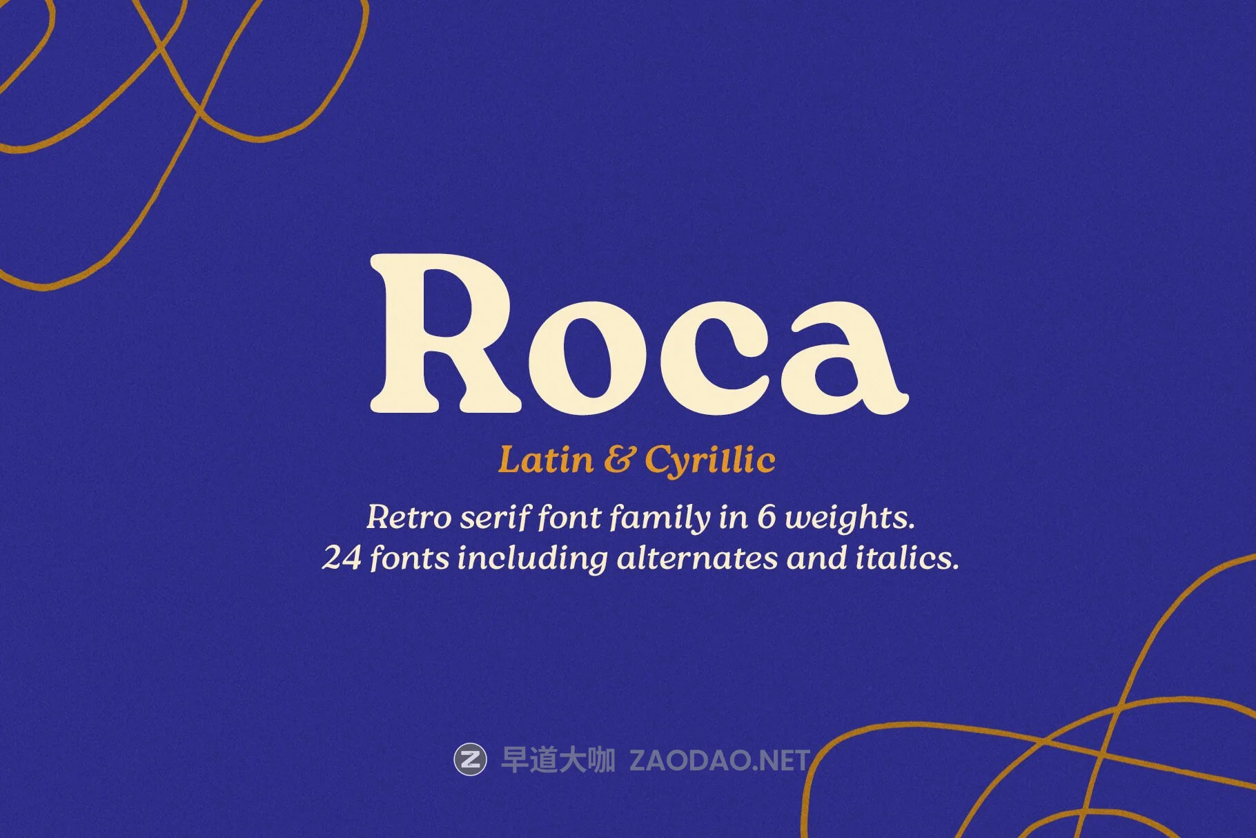 时尚优雅复古杂志海报标题文字设计衬线英文字体素材 Roca Font Family插图1 时尚优雅复古杂志海报标题文字设计衬线英文字体素材 Roca Font Family插图1