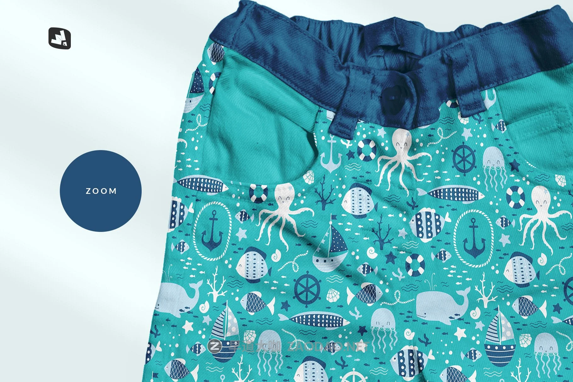 儿童牛仔裤印花图案设计贴图样机 Top View Kid’s Jeans Mockup插图5 儿童牛仔裤印花图案设计贴图样机 Top View Kid’s Jeans Mockup插图5