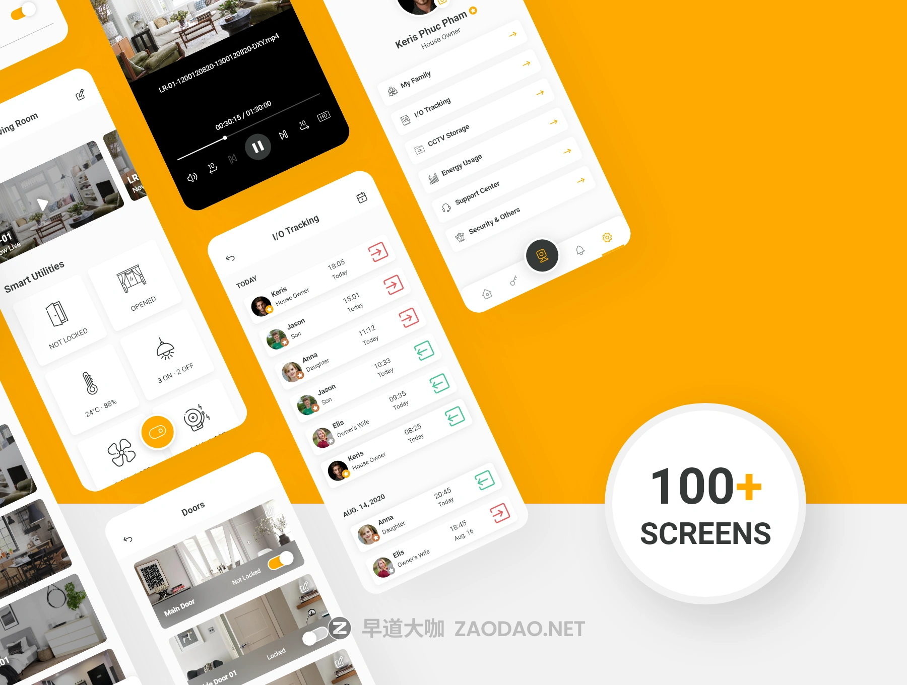 智能家居iOS APP应用程序设计UI套件素材 SSHome – Mobile App UI Kit插图 智能家居iOS APP应用程序设计UI套件素材 SSHome – Mobile App UI Kit插图