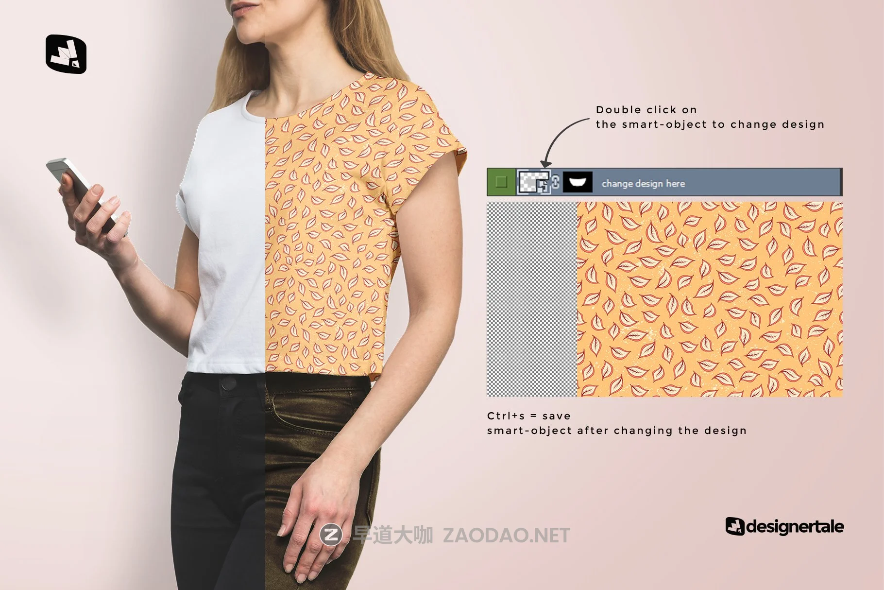 女式短款圆领半袖T恤设计贴图样机 Women Cropped Tshirt Mockup插图1 女式短款圆领半袖T恤设计贴图样机 Women Cropped Tshirt Mockup插图1