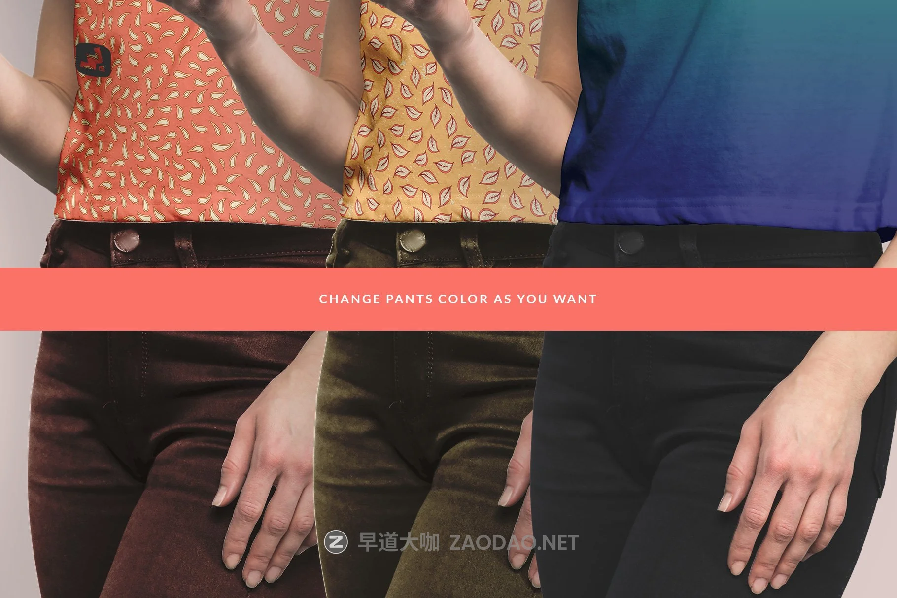 女式短款圆领半袖T恤设计贴图样机 Women Cropped Tshirt Mockup插图4 女式短款圆领半袖T恤设计贴图样机 Women Cropped Tshirt Mockup插图4