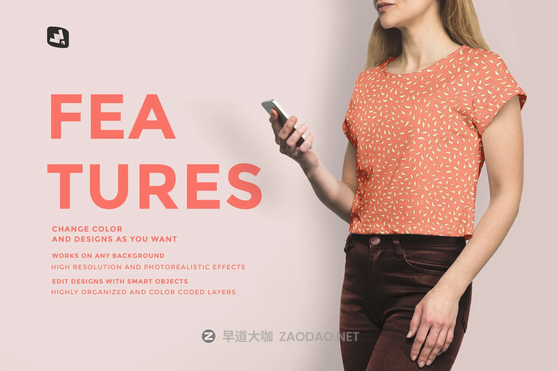 女式短款圆领半袖T恤设计贴图样机 Women Cropped Tshirt Mockup插图7 女式短款圆领半袖T恤设计贴图样机 Women Cropped Tshirt Mockup插图7