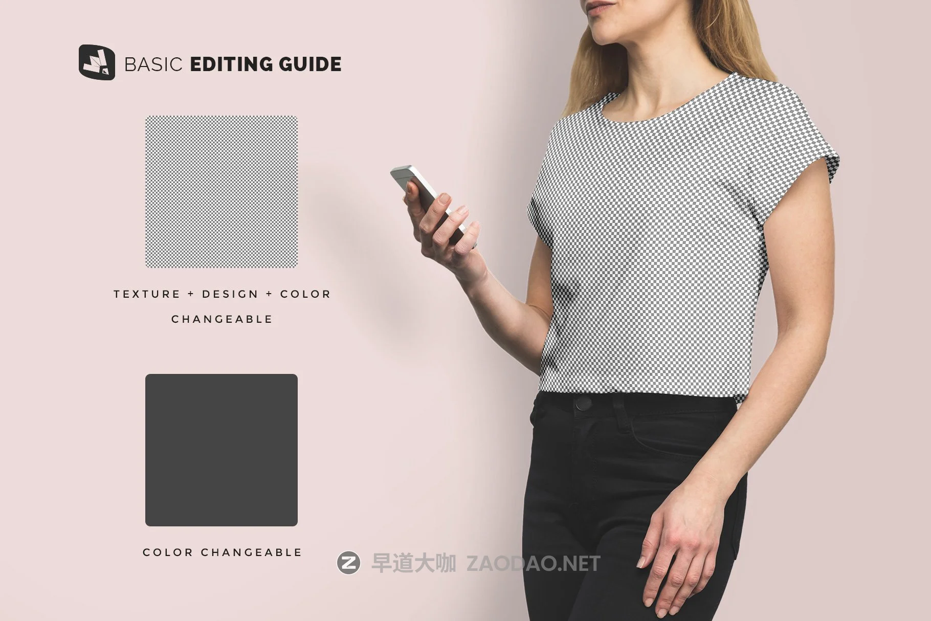 女式短款圆领半袖T恤设计贴图样机 Women Cropped Tshirt Mockup插图8 女式短款圆领半袖T恤设计贴图样机 Women Cropped Tshirt Mockup插图8